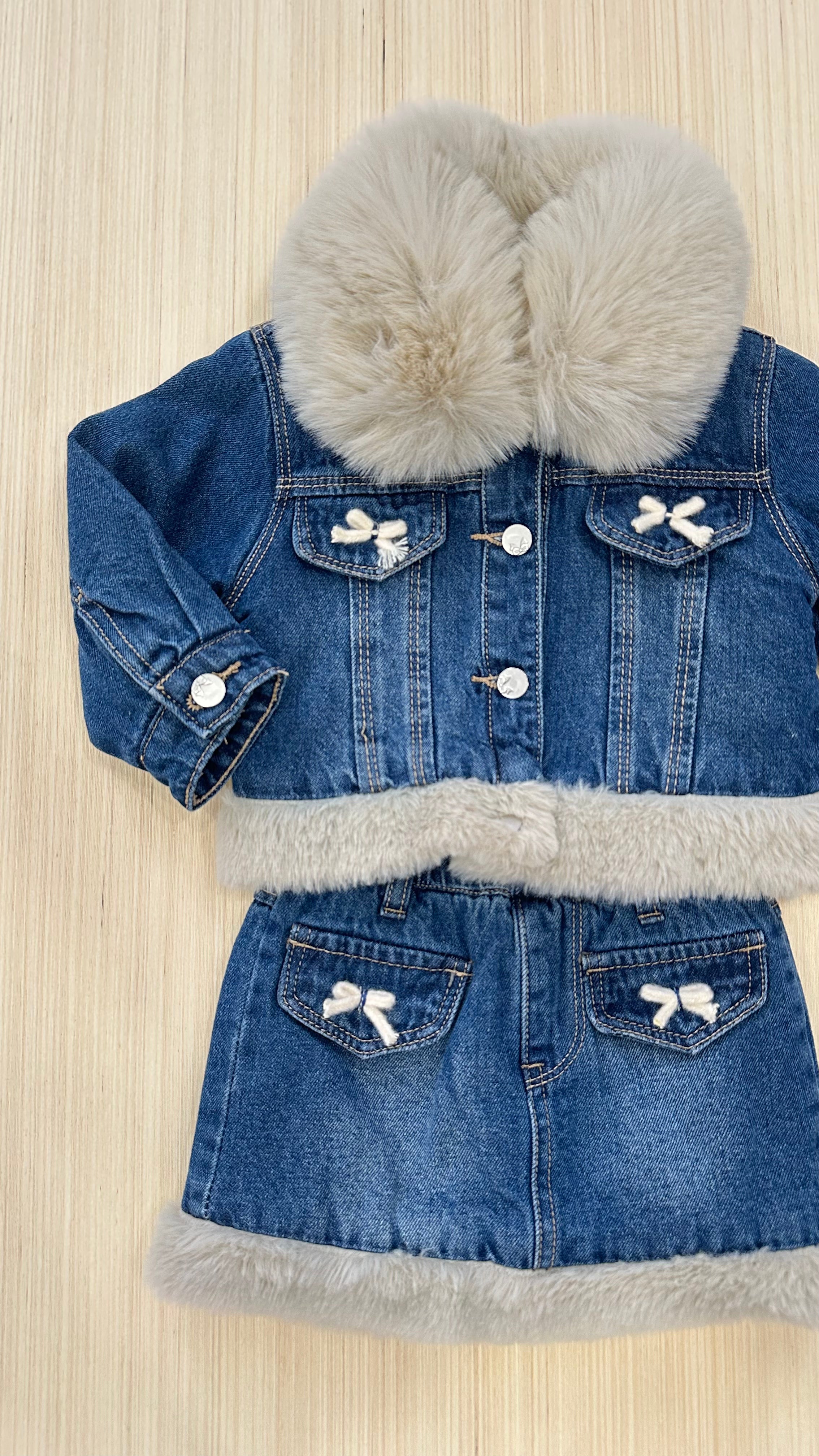Coordinato in JEANS CON PELLICCIA 12-36M - JEANS