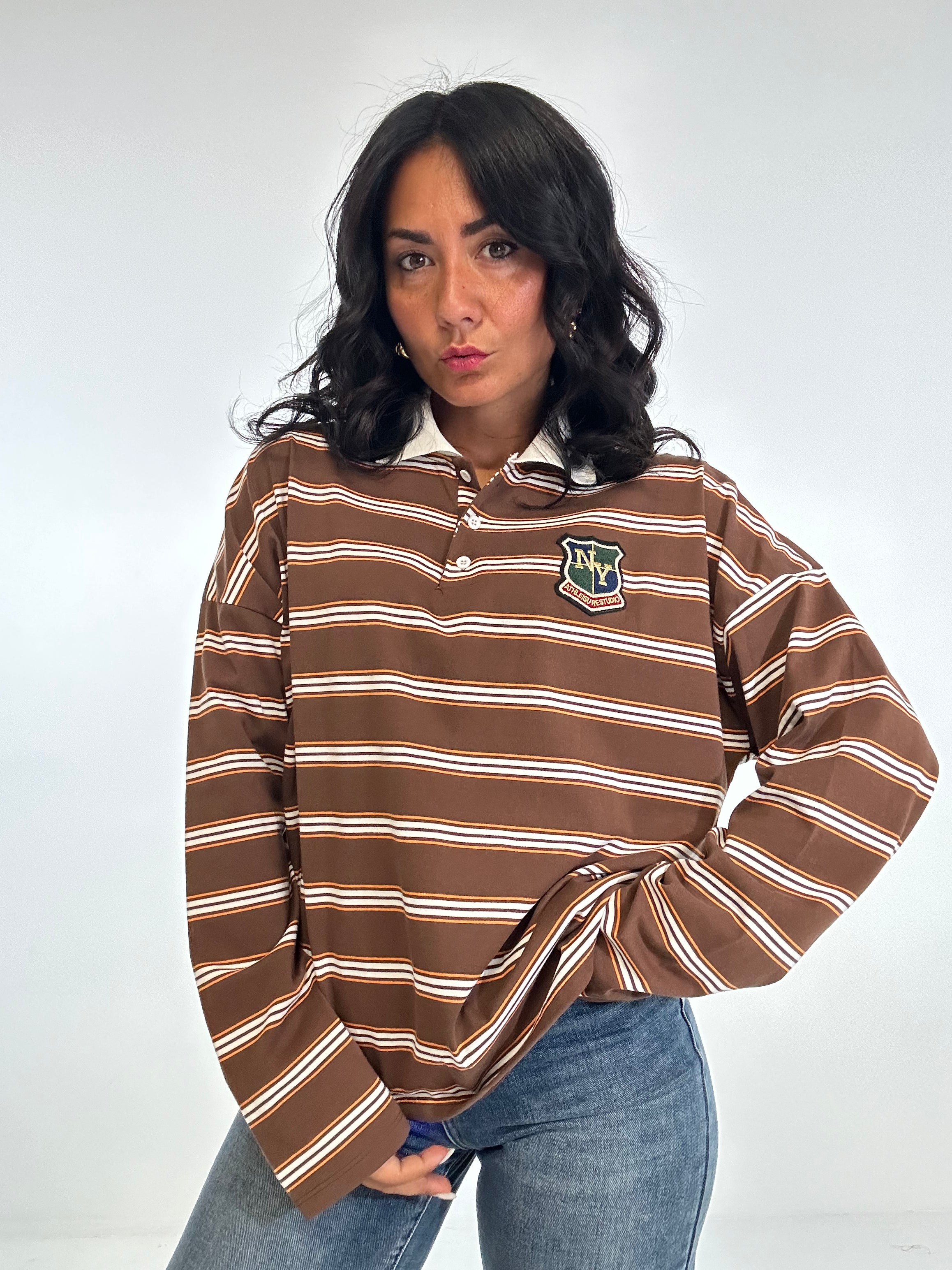 Polo RIGHE NY - MARRONE