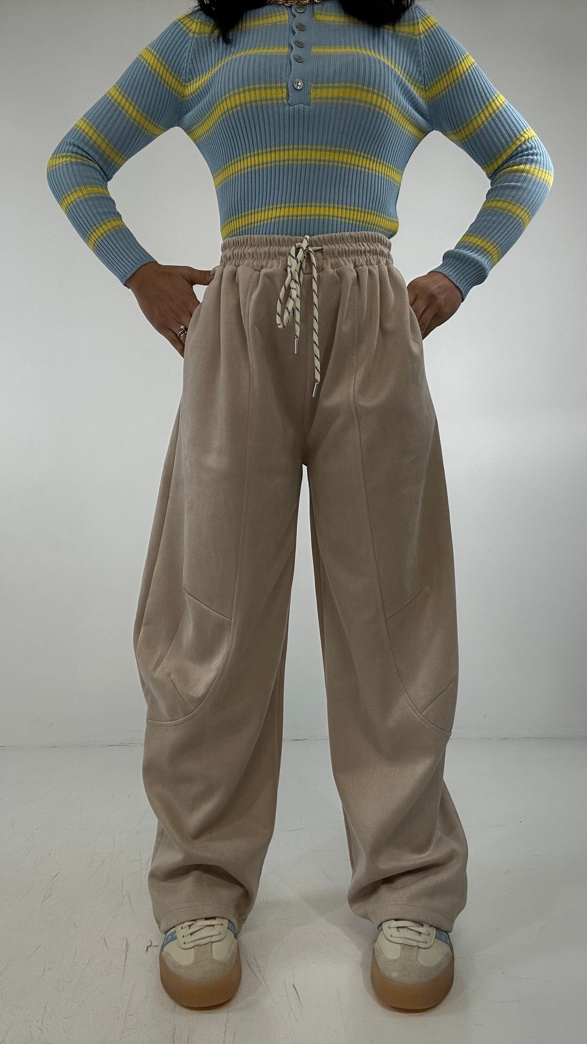 Pantalone BALLON CAMOSCIO - BEIGE