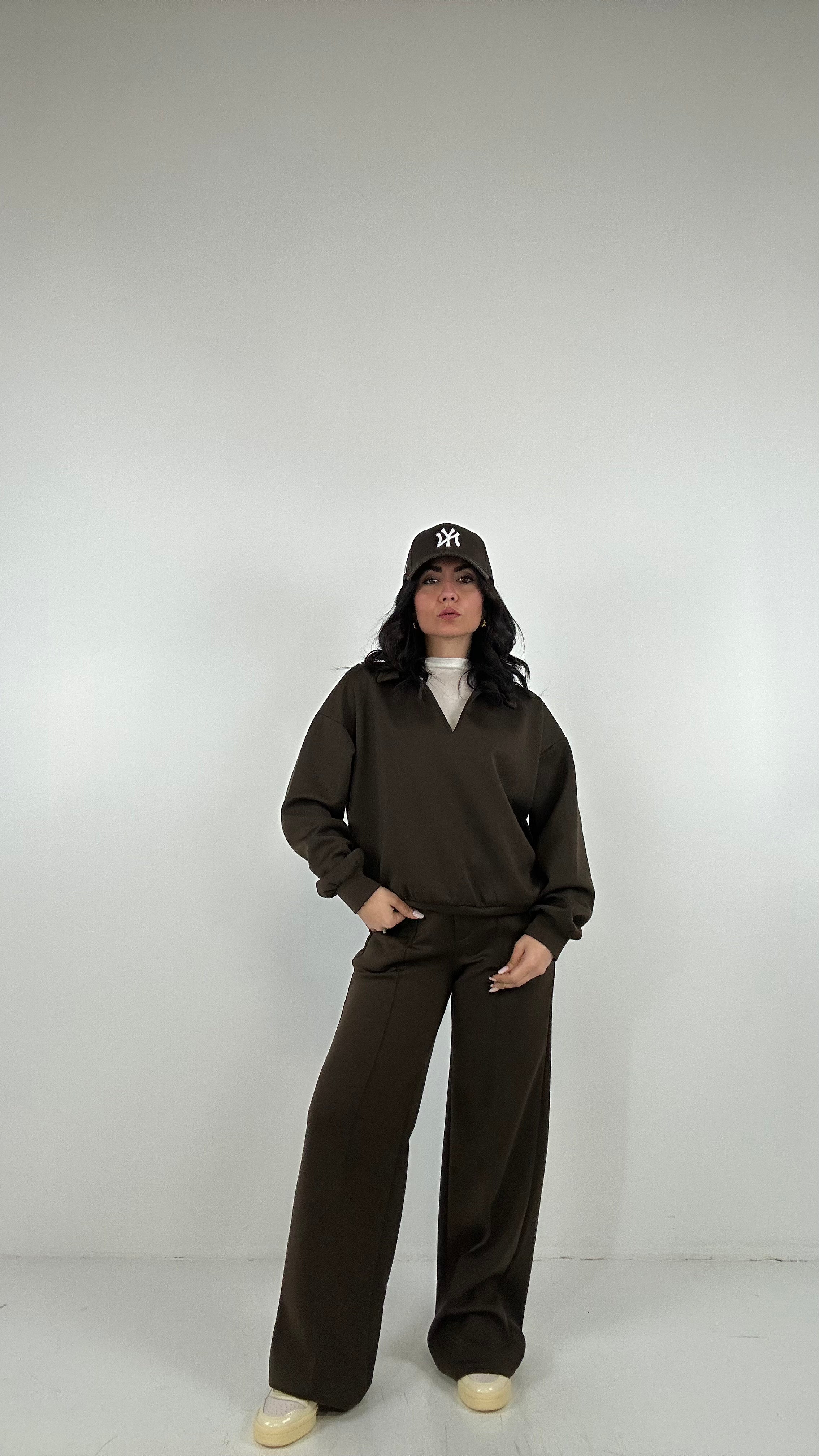Completo TUTA POLO - MARRONE