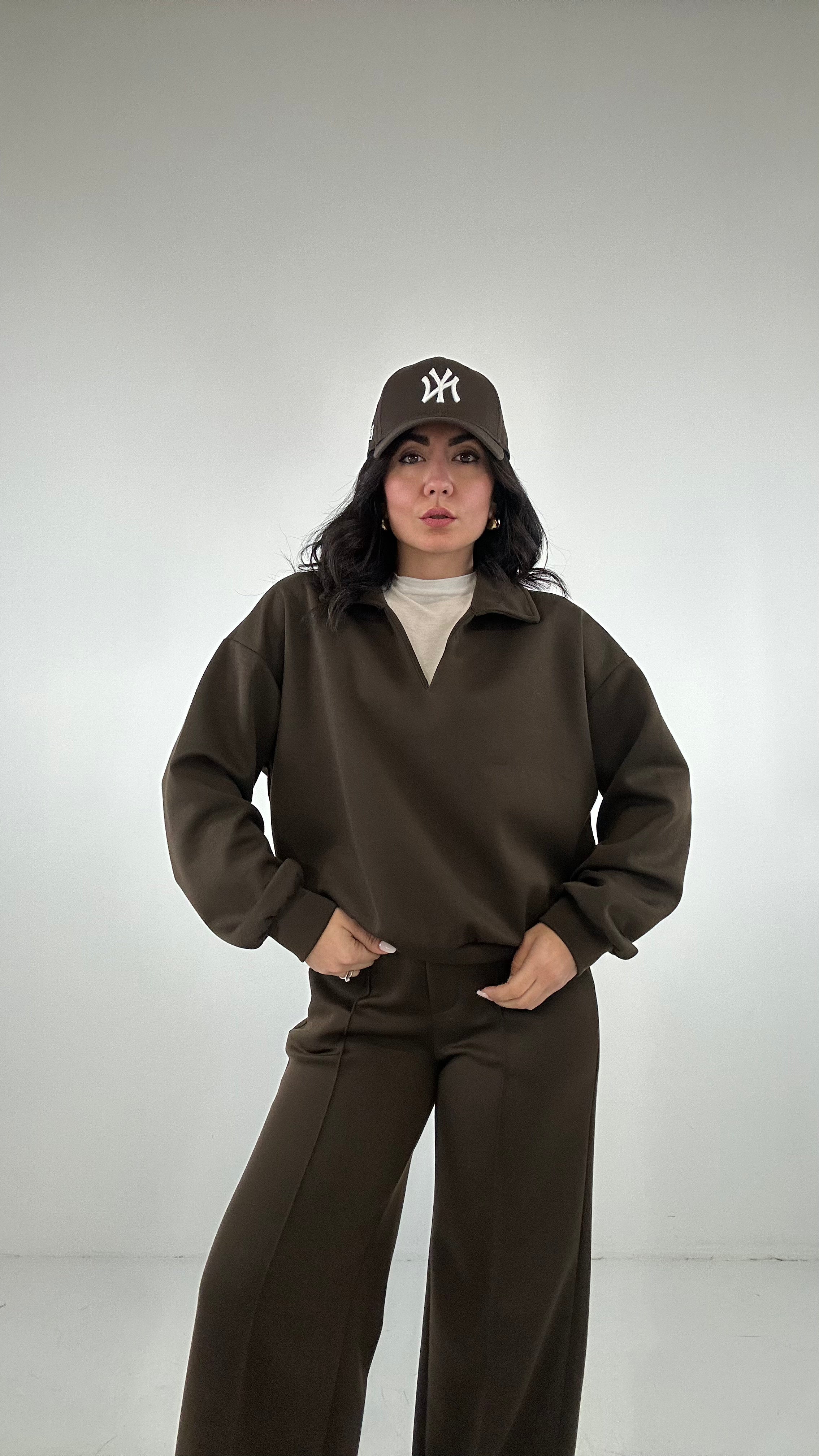 Completo TUTA POLO - MARRONE