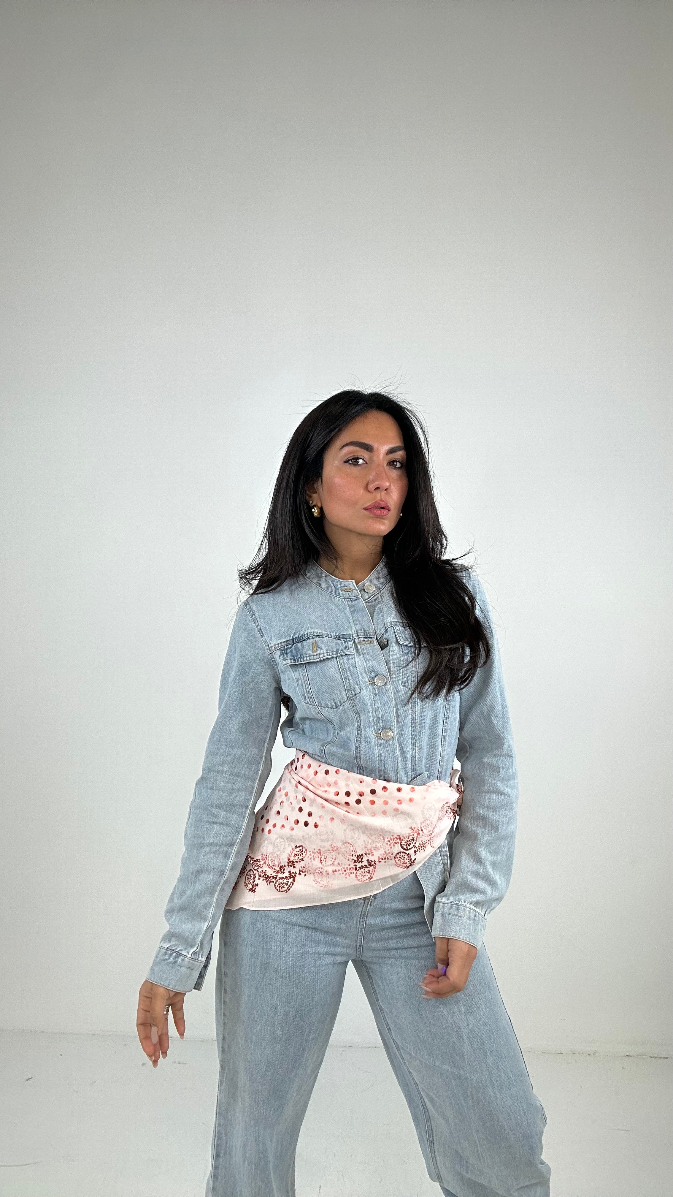 Cintura FOULARD POIS - ROSA