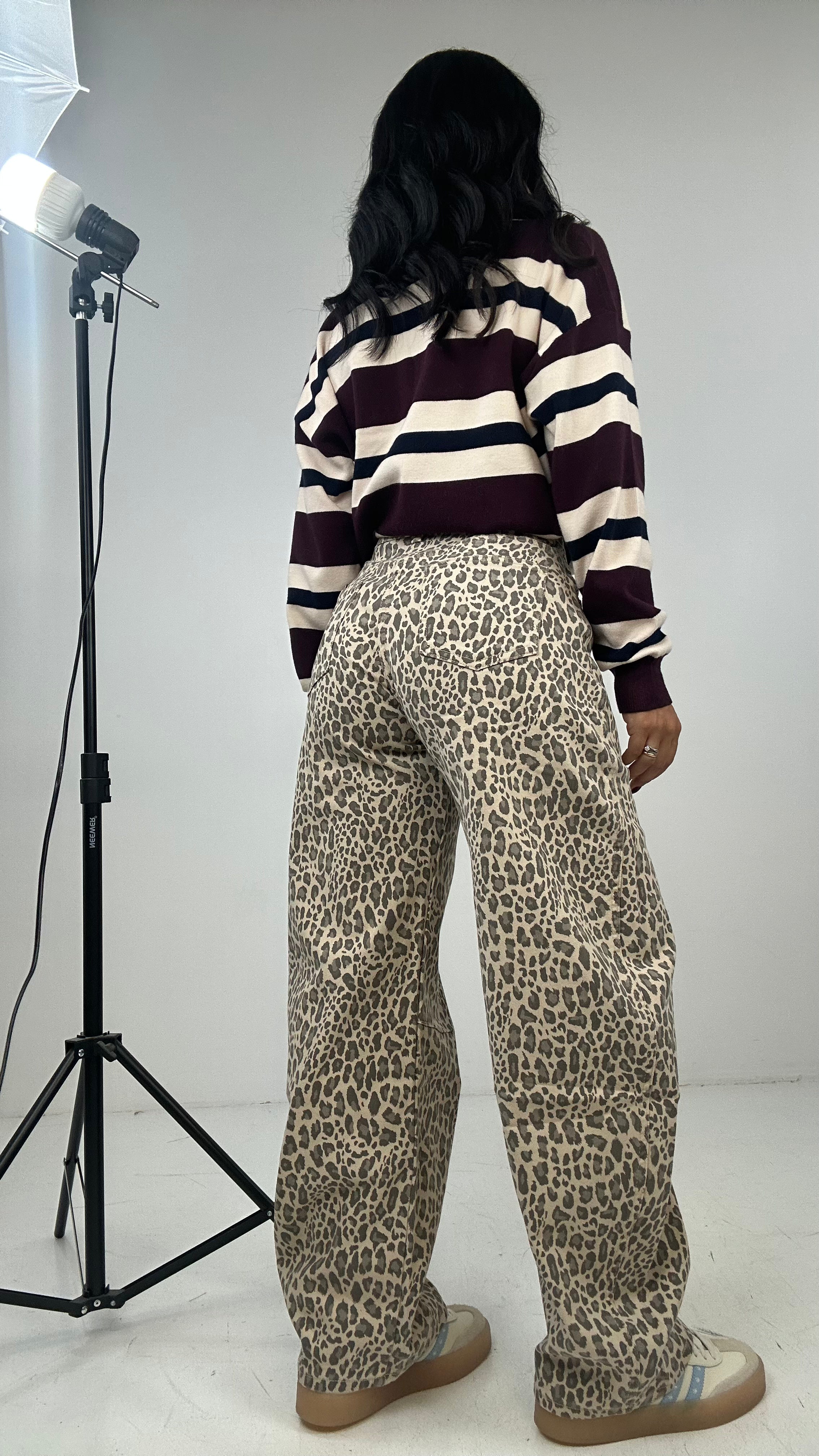 Jeans BALLOON LEOP - BEIGE