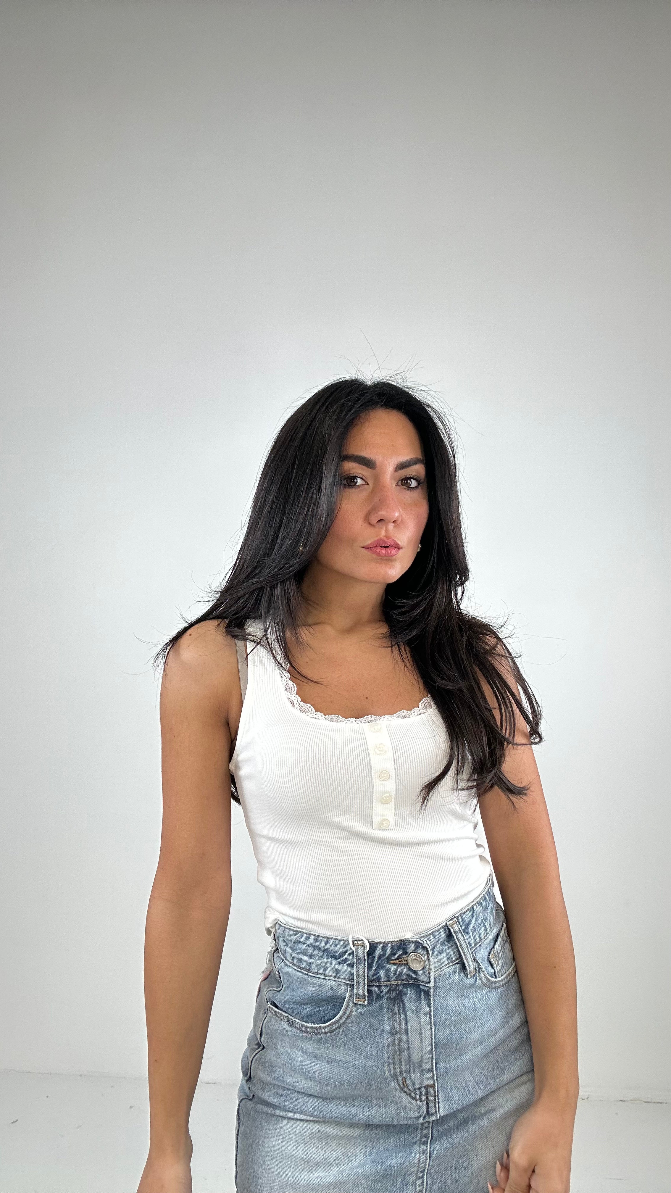 Body CON PIZZO - BIANCO