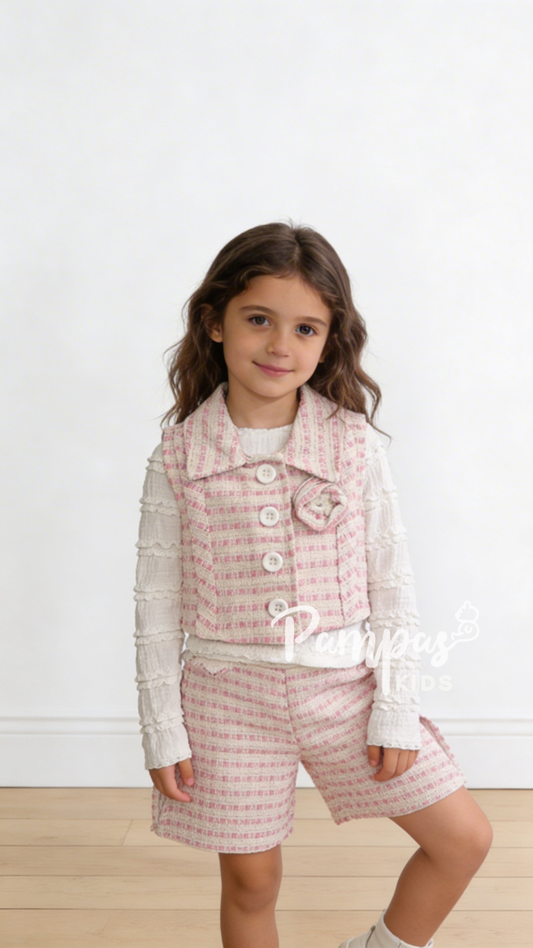 Coordinato CON GILET 4-14A - ROSA