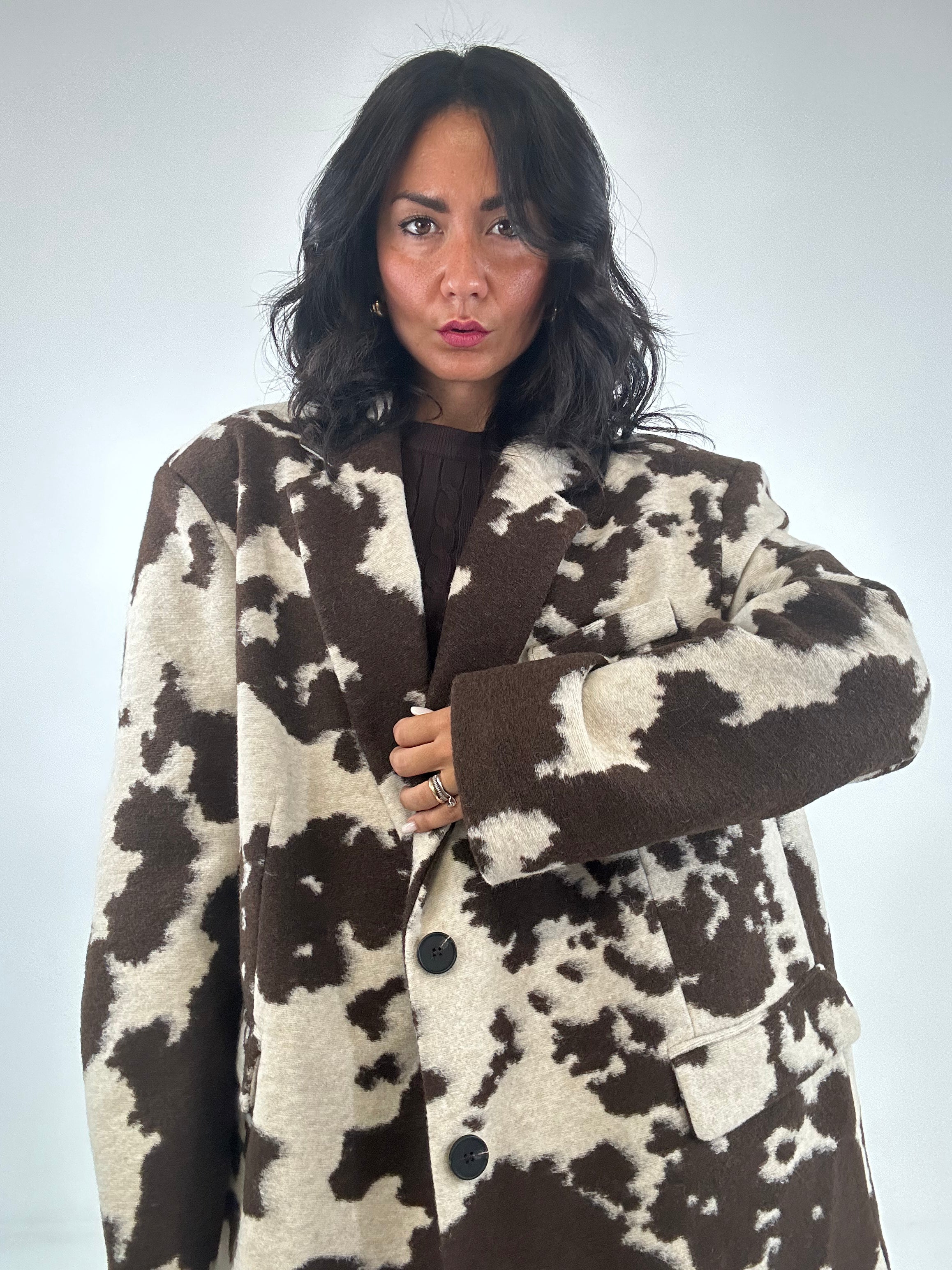 Blazer LUMINA OVER MUCCA - MARRONE
