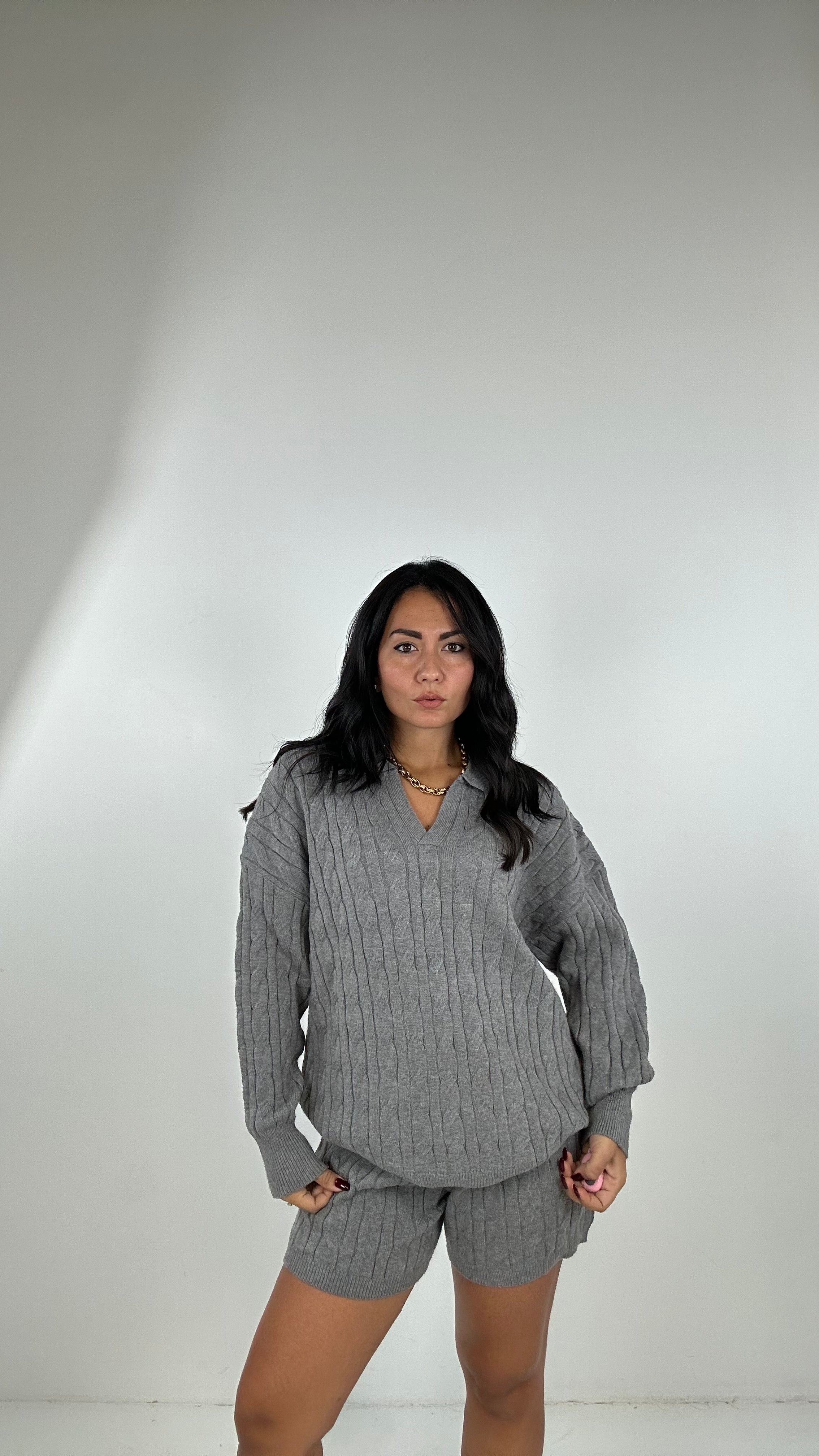 Coordinato TRECCIA POLO - GRIGIO
