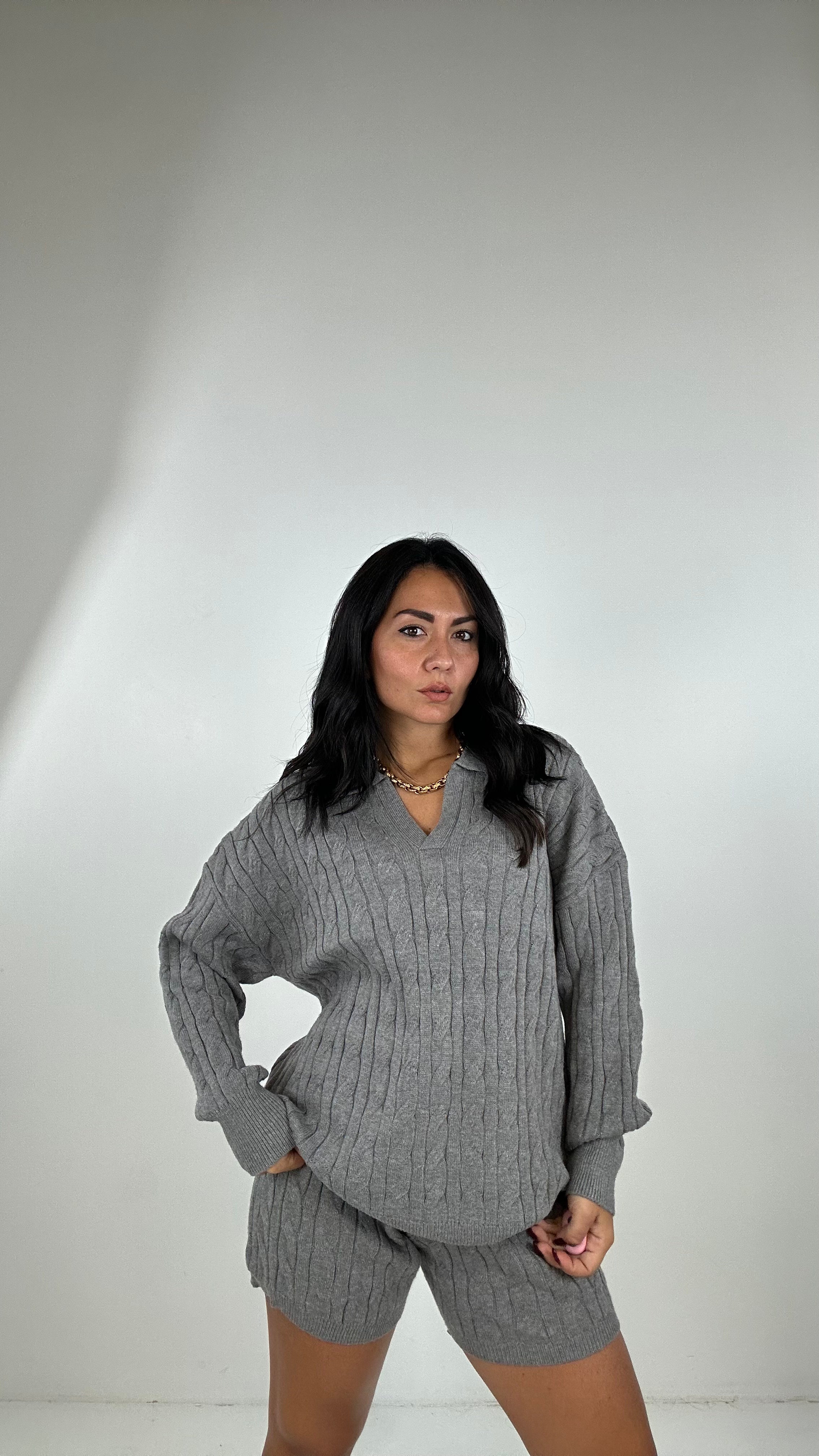 Coordinato TRECCIA POLO - GRIGIO