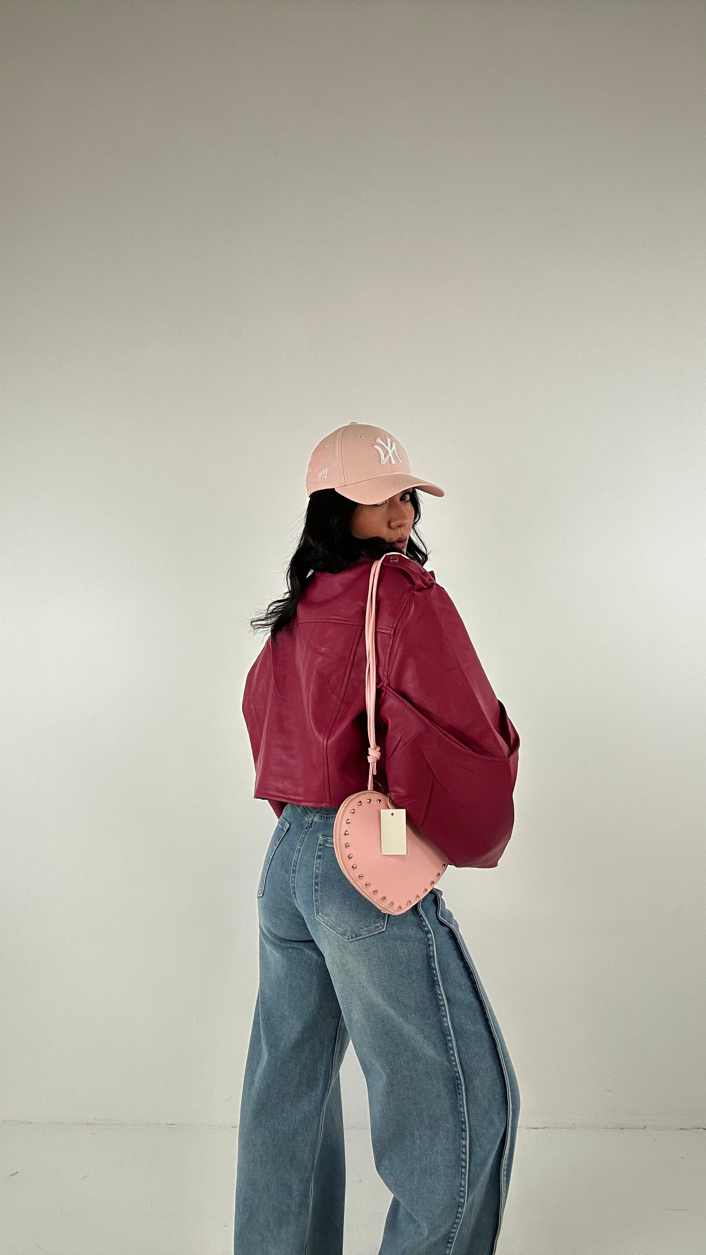 Chiodo OVER CROP - BORDEAUX