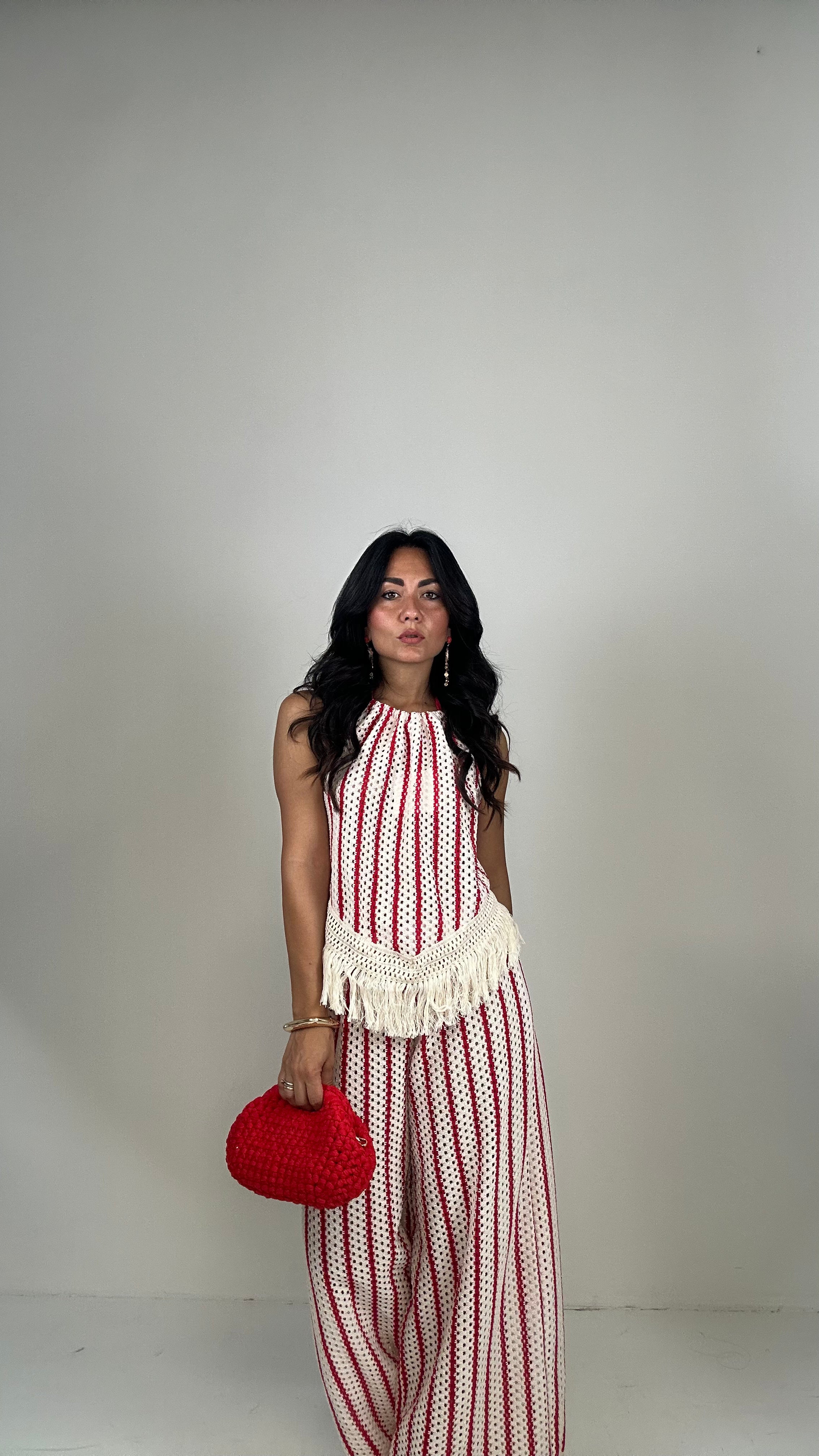 Giacca CON CINTURA COLOR DENIM - BORDEAUX