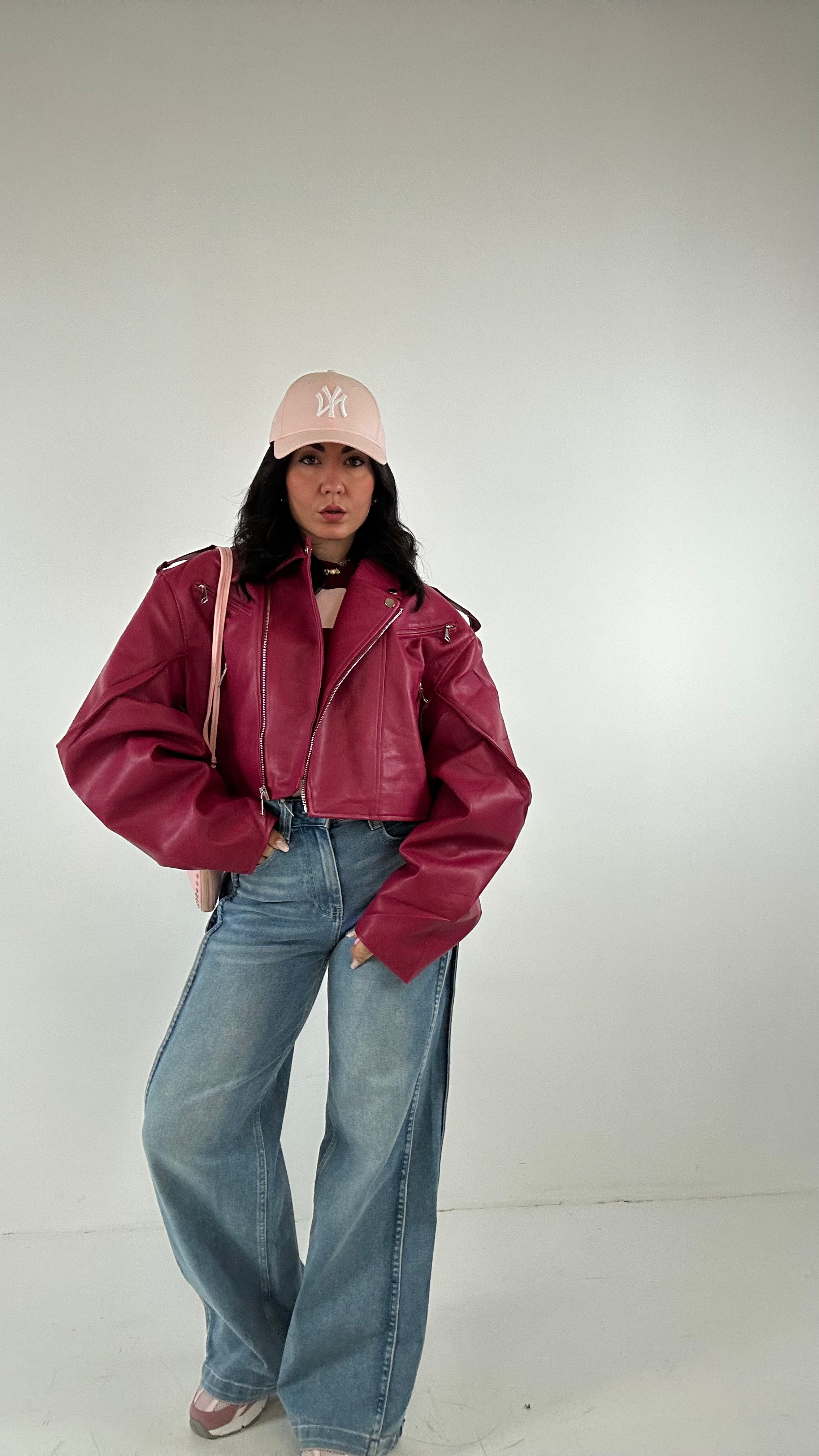 Chiodo OVER CROP - BORDEAUX