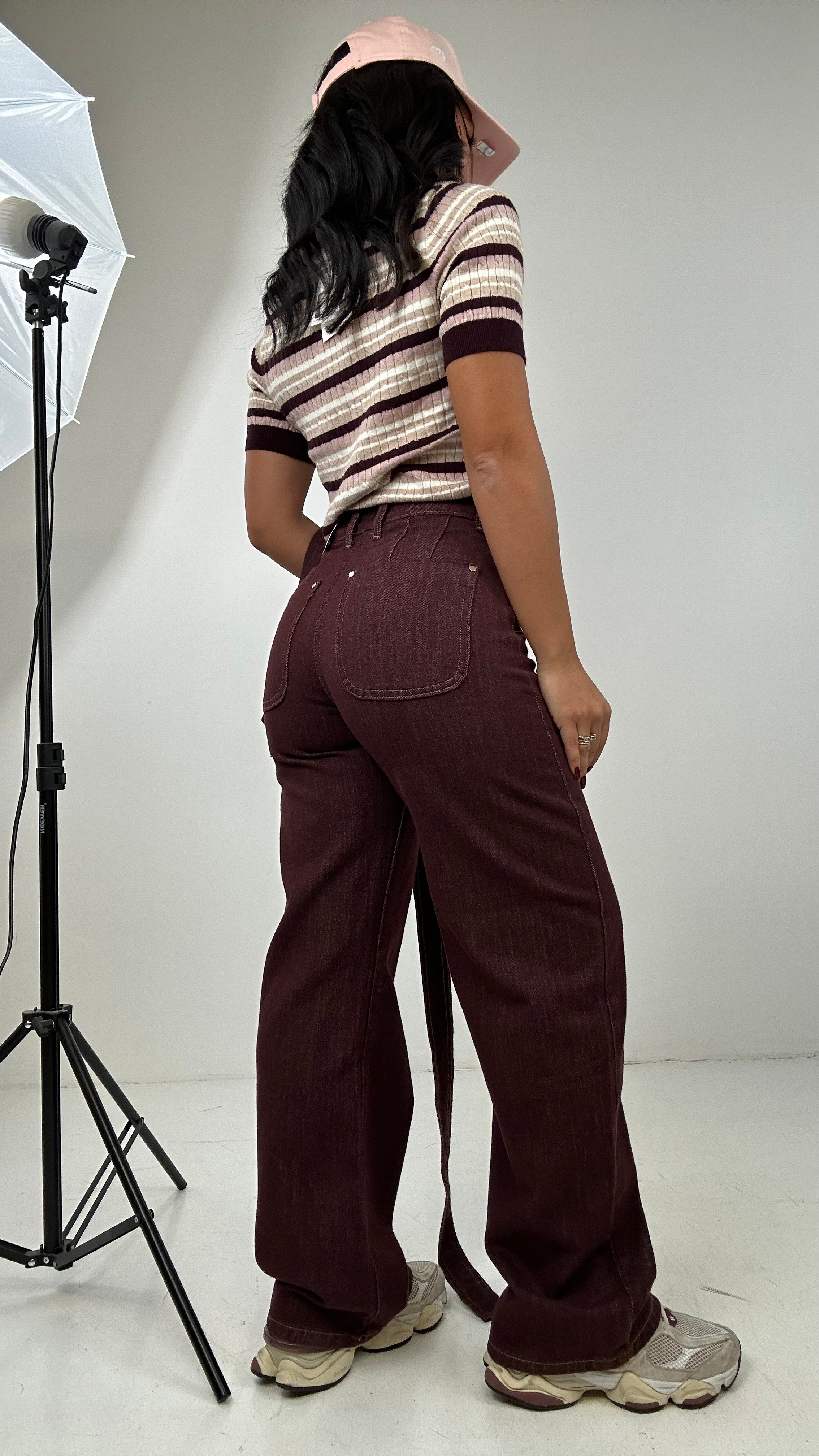 Jeans BALLONFIT PRUGNA - BORDEAUX