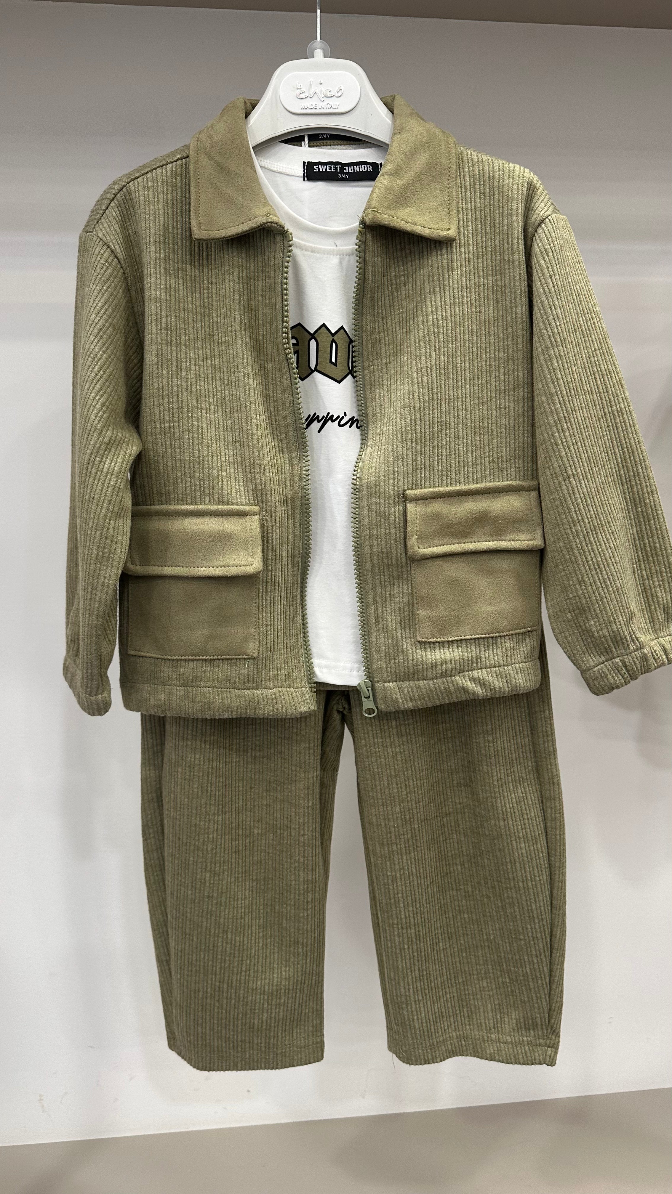 Completo VELLUTINO - VERDE MILITARE