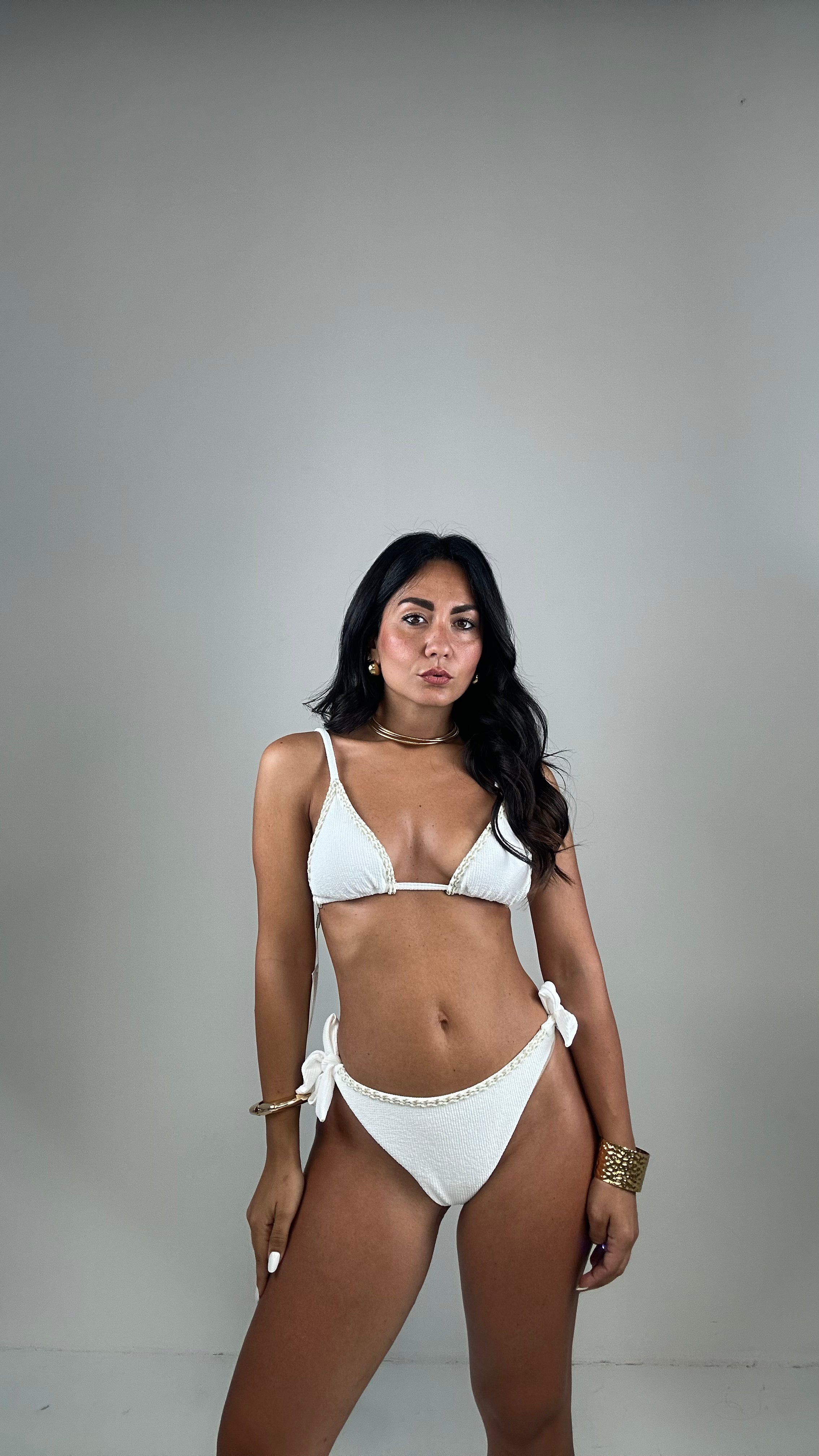 Bikini BORDO INTRECCIATO - BIANCO