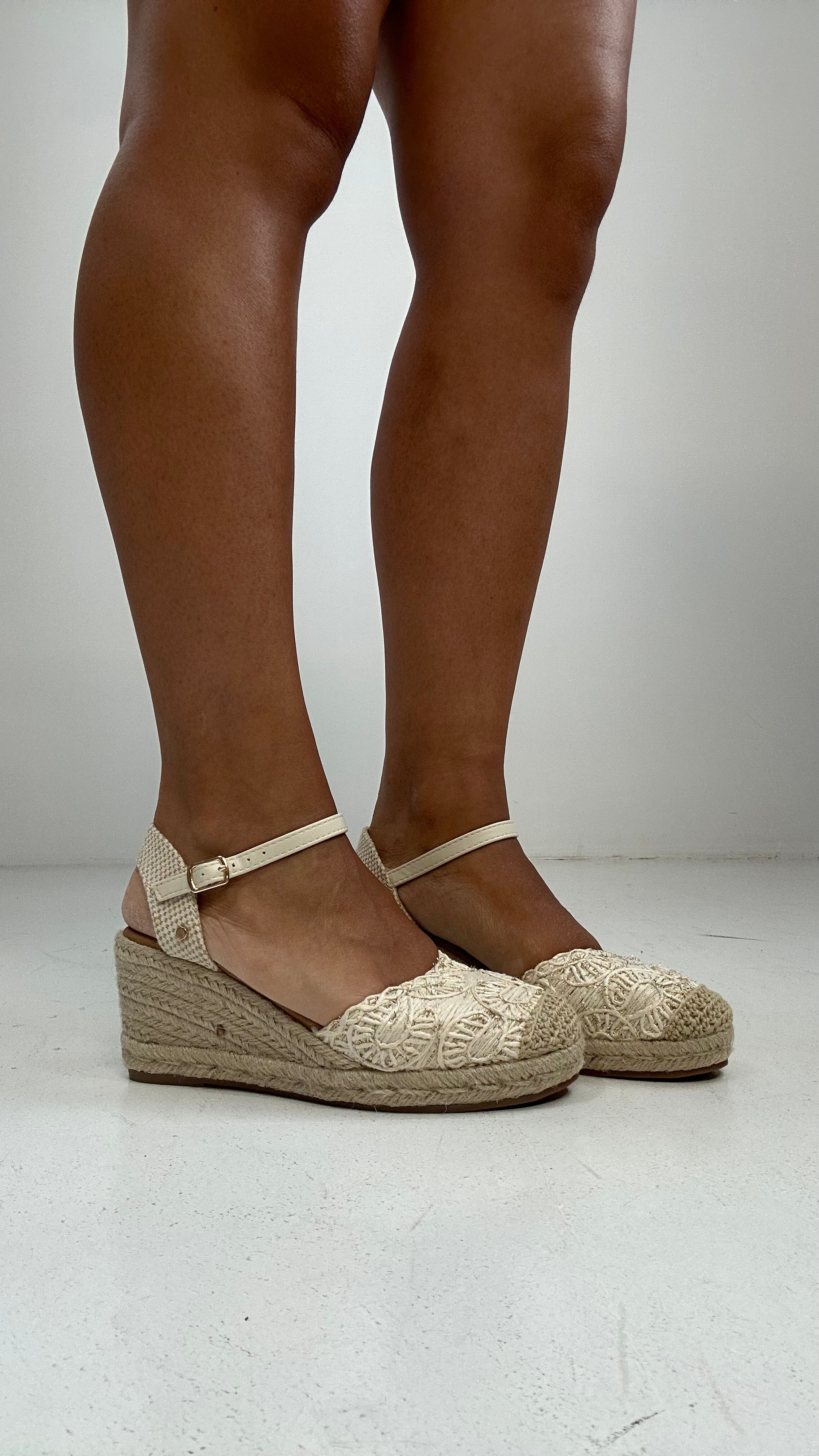 espadrillas FIORE LUREX - BEIGE