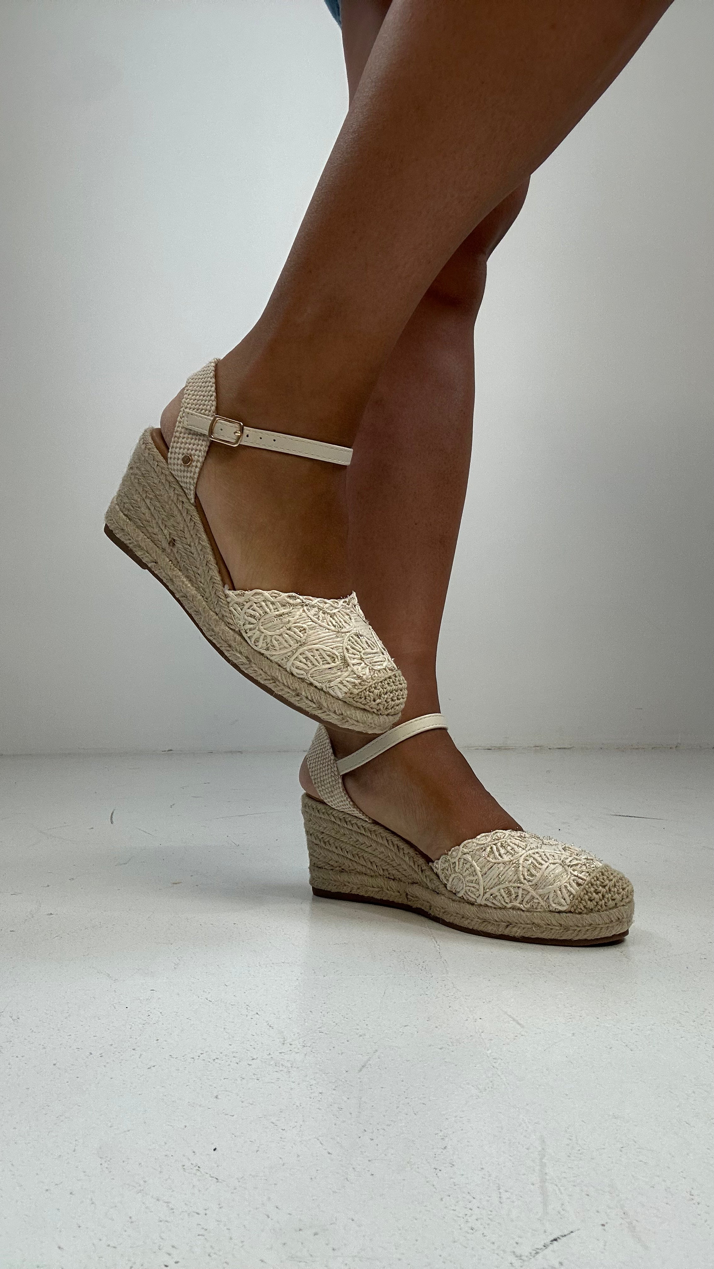 espadrillas FIORE LUREX - BEIGE