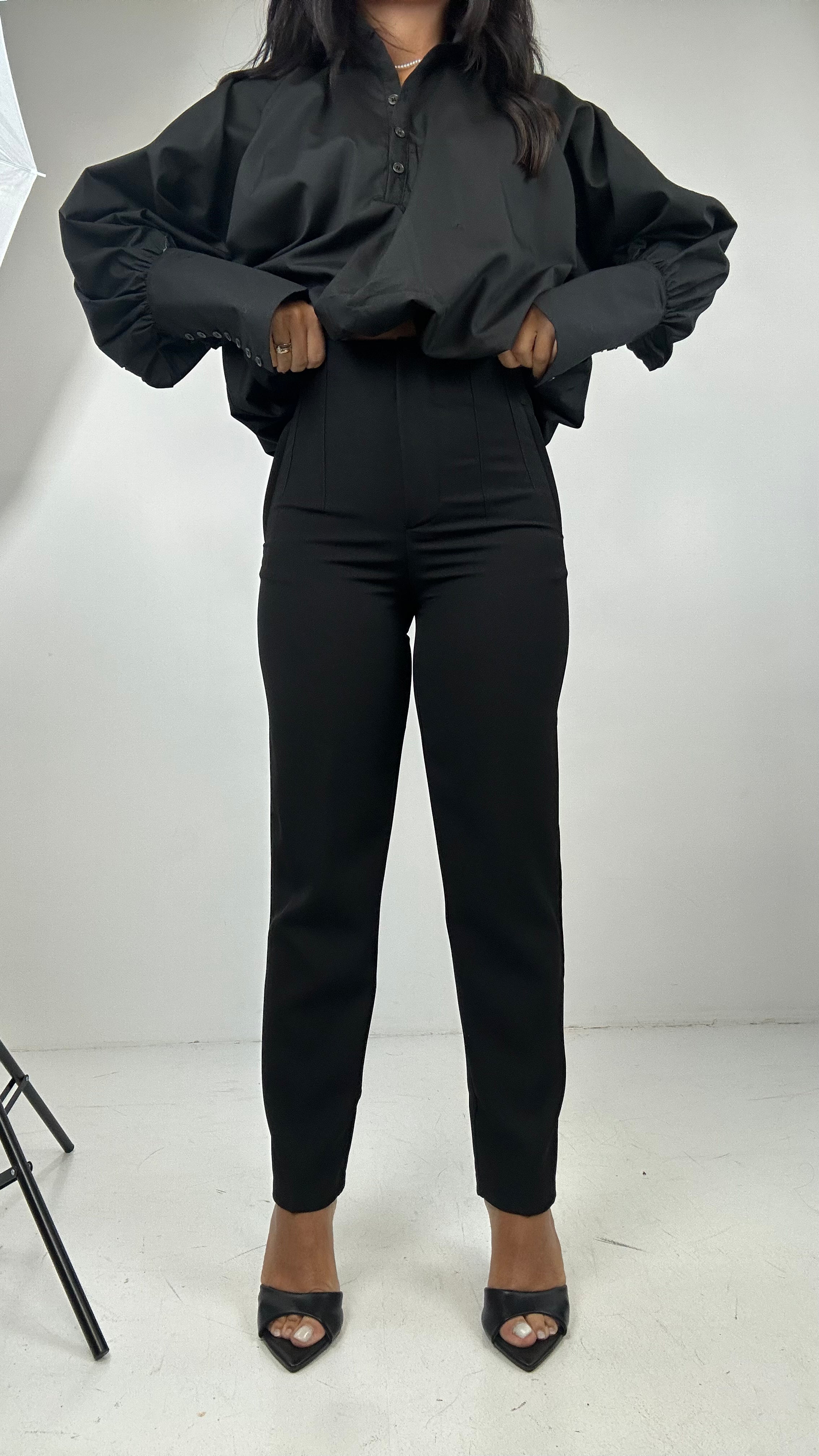 Pantalone SIGARETTA ZAR - NERO
