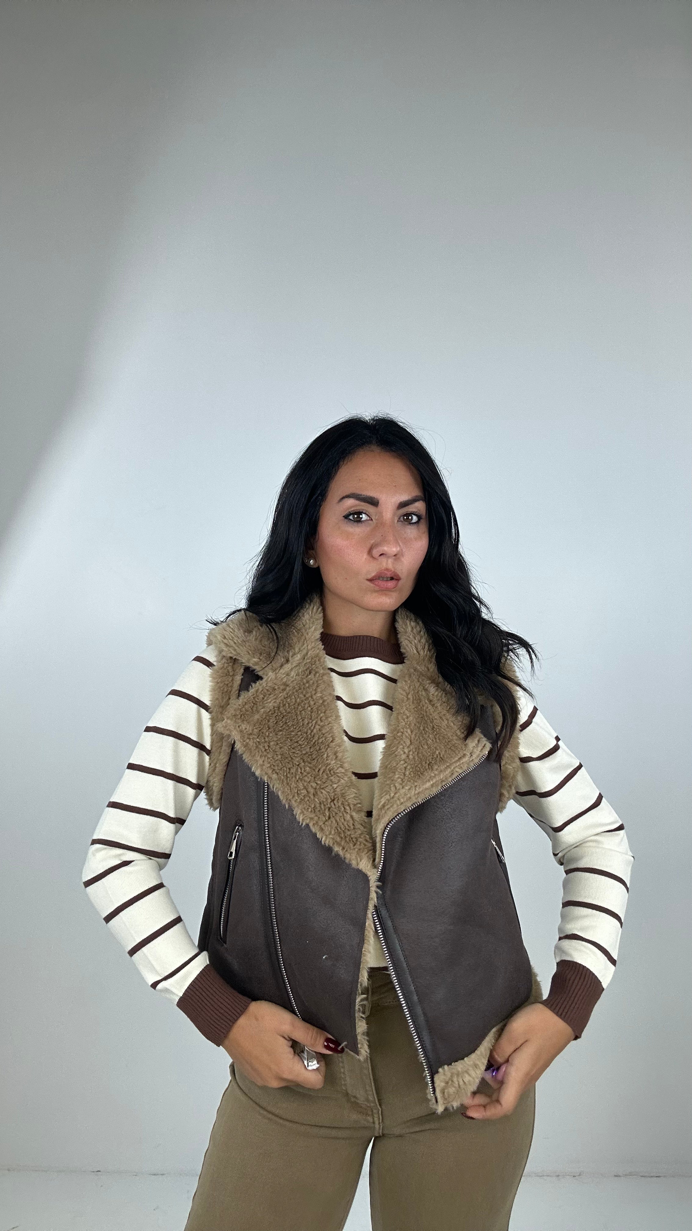 Gilet ECOMONTONE - MARRONE
