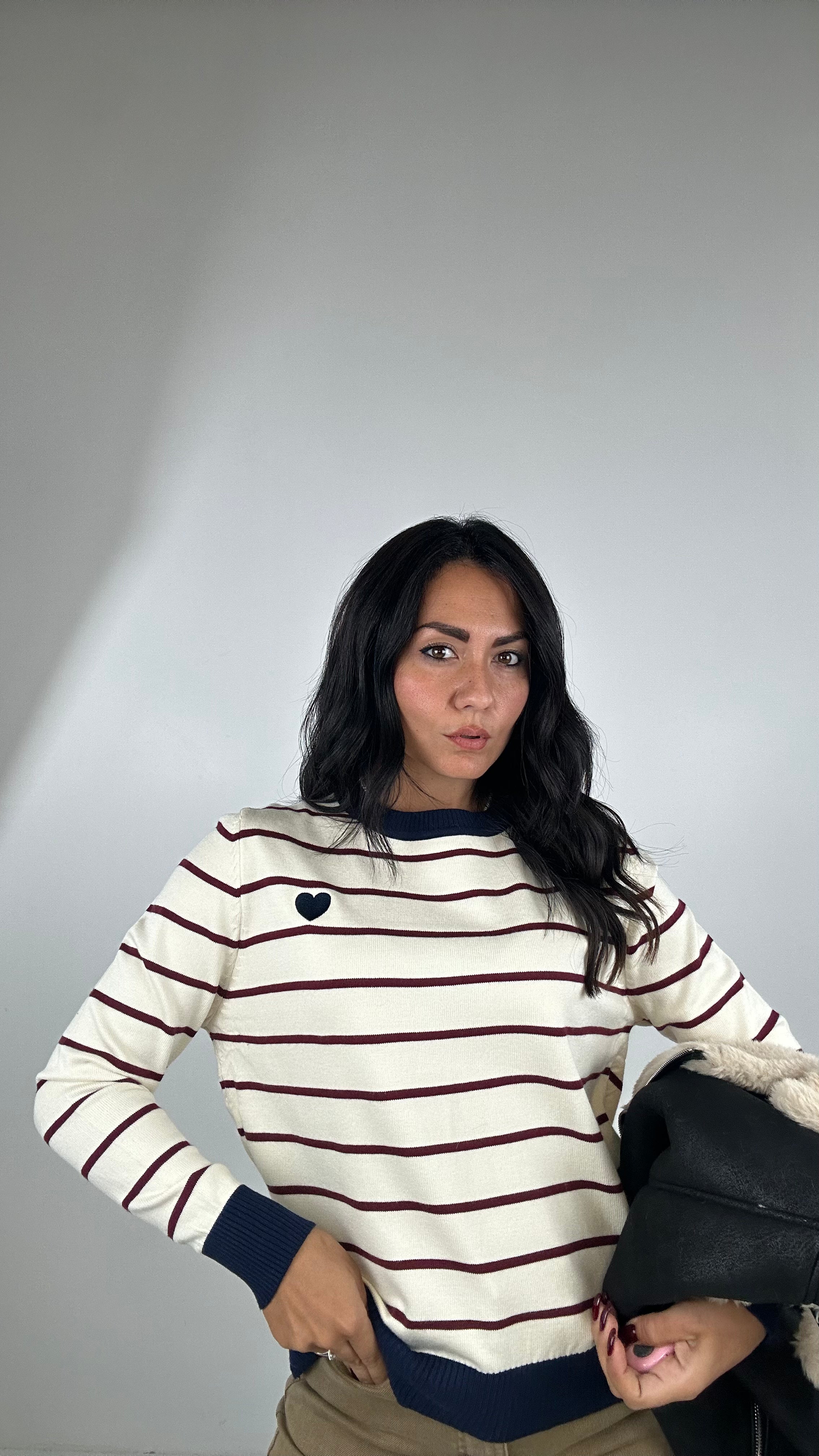 Pull RIGHE E CORE - BLU