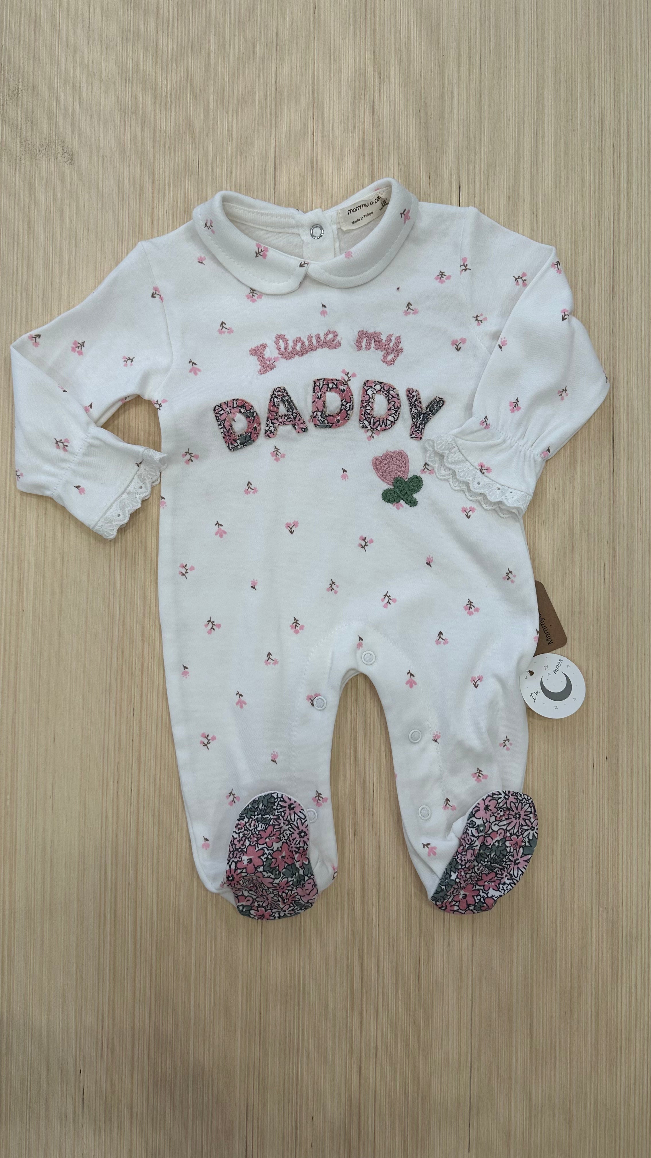 Tutina COTONE MAM DAD - BIANCO