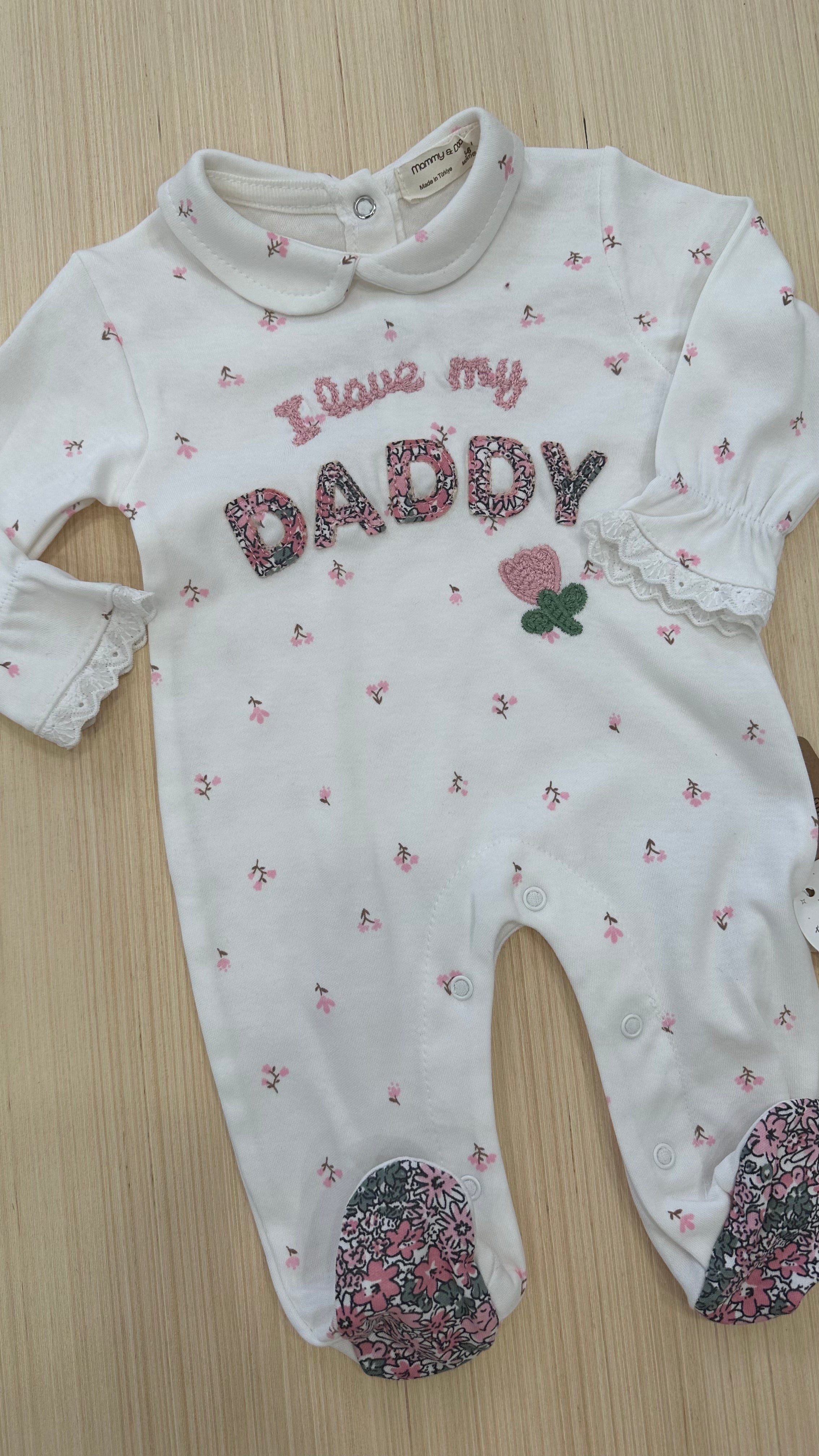 Tutina COTONE MAM DAD - BIANCO