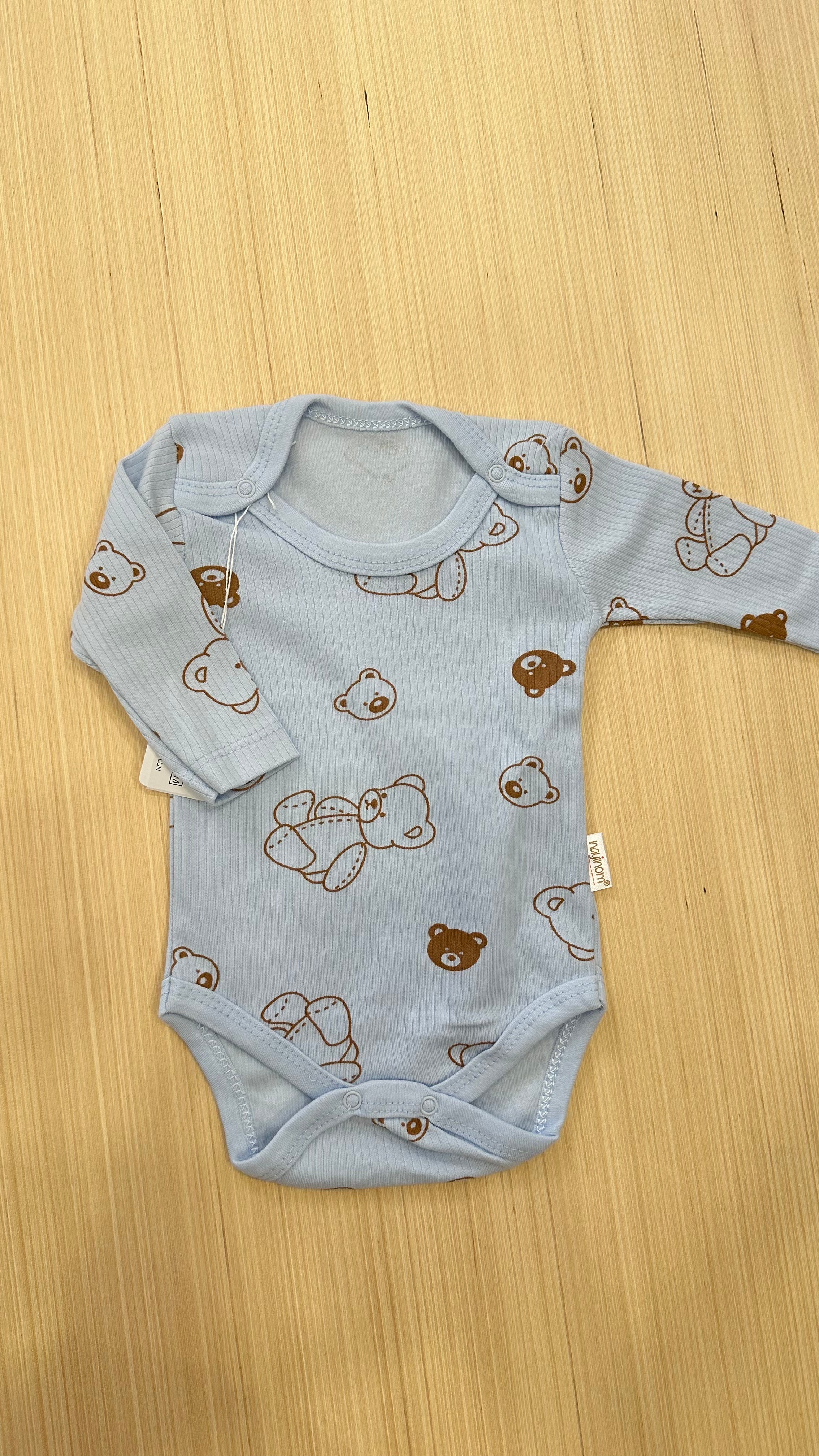 Body FANTASY MANICA LUNGA - CELESTE