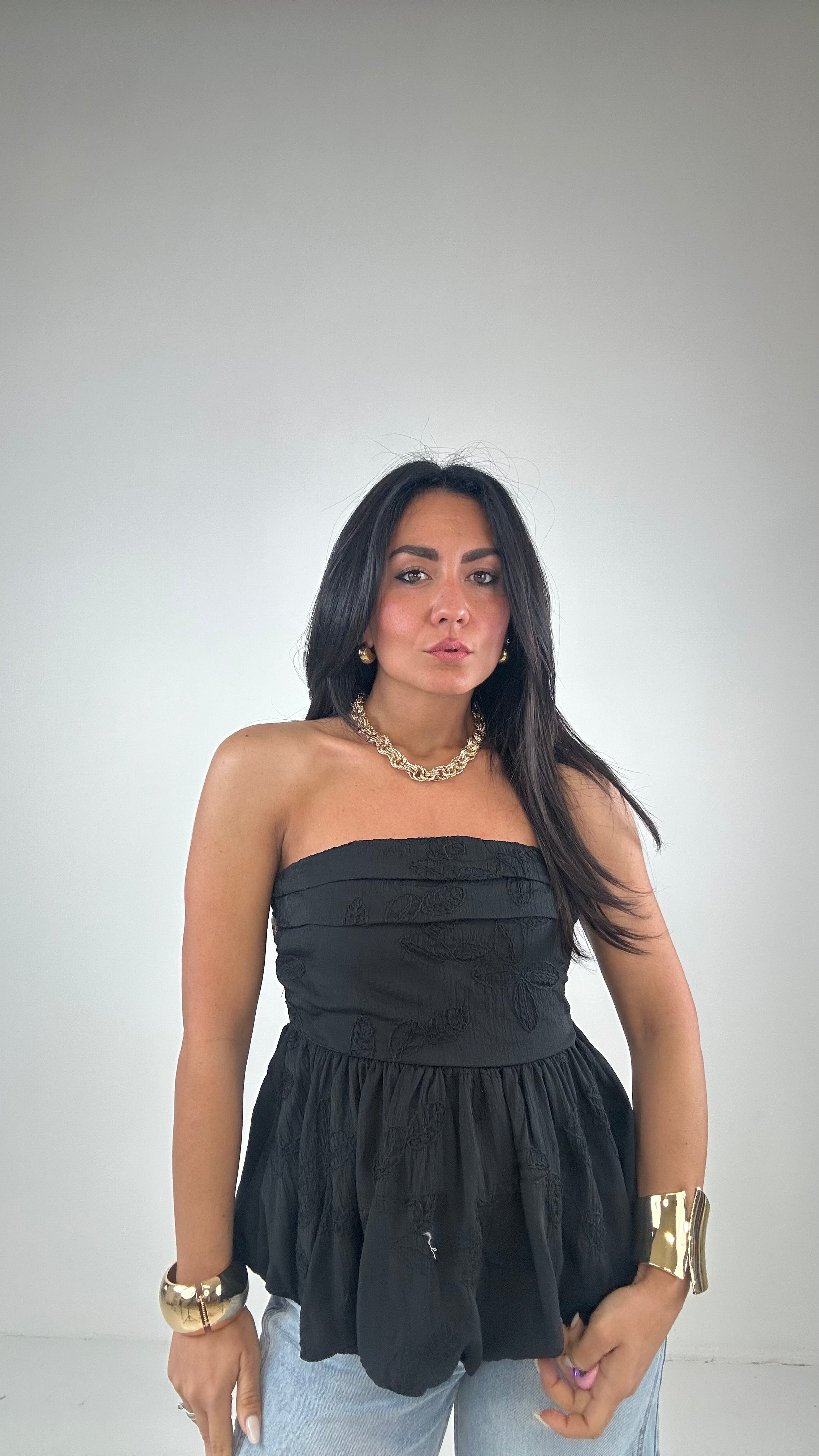 Top FIORE COLOR - NERO