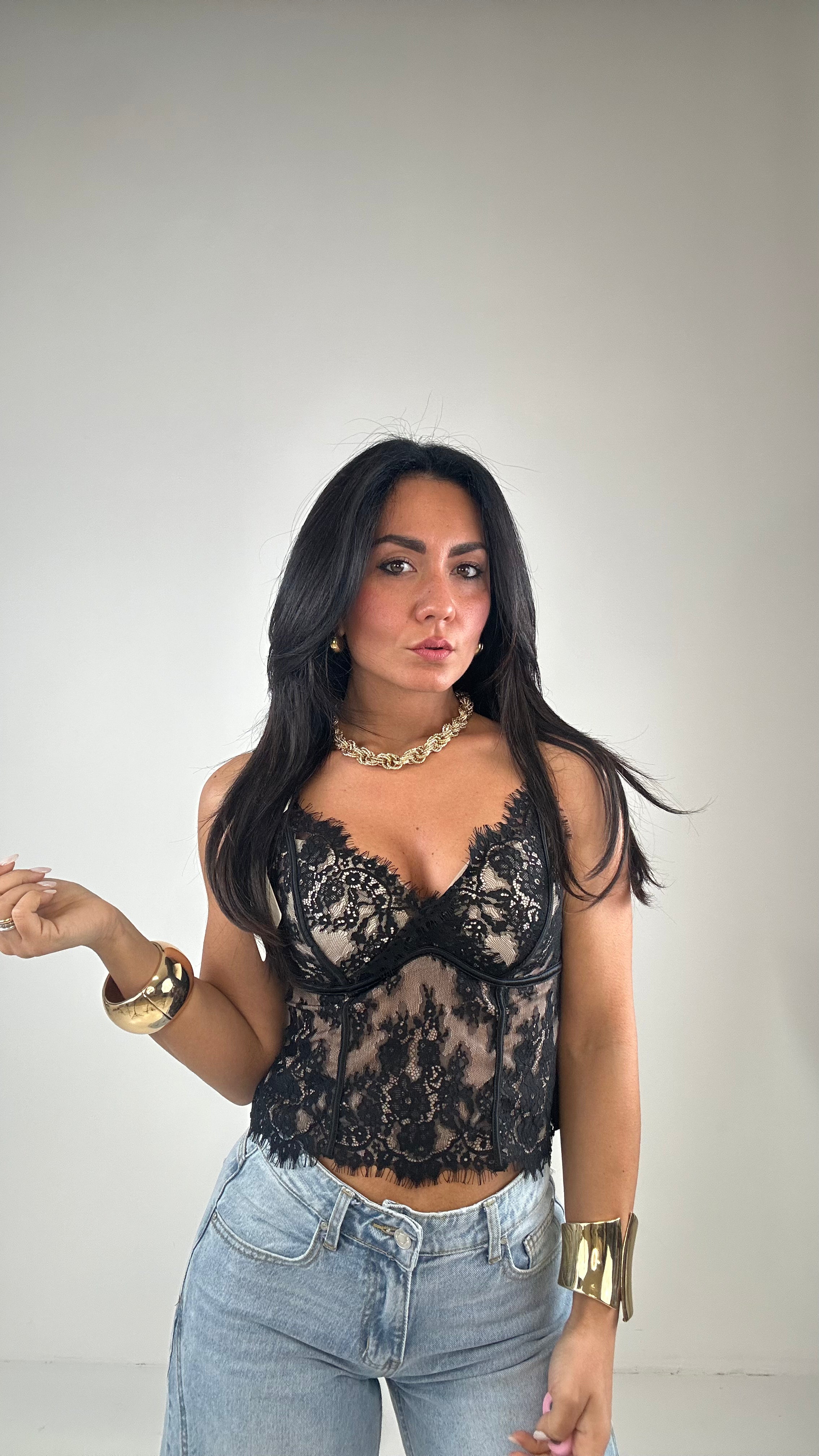 Corpetto PIZZO LADY - NERO