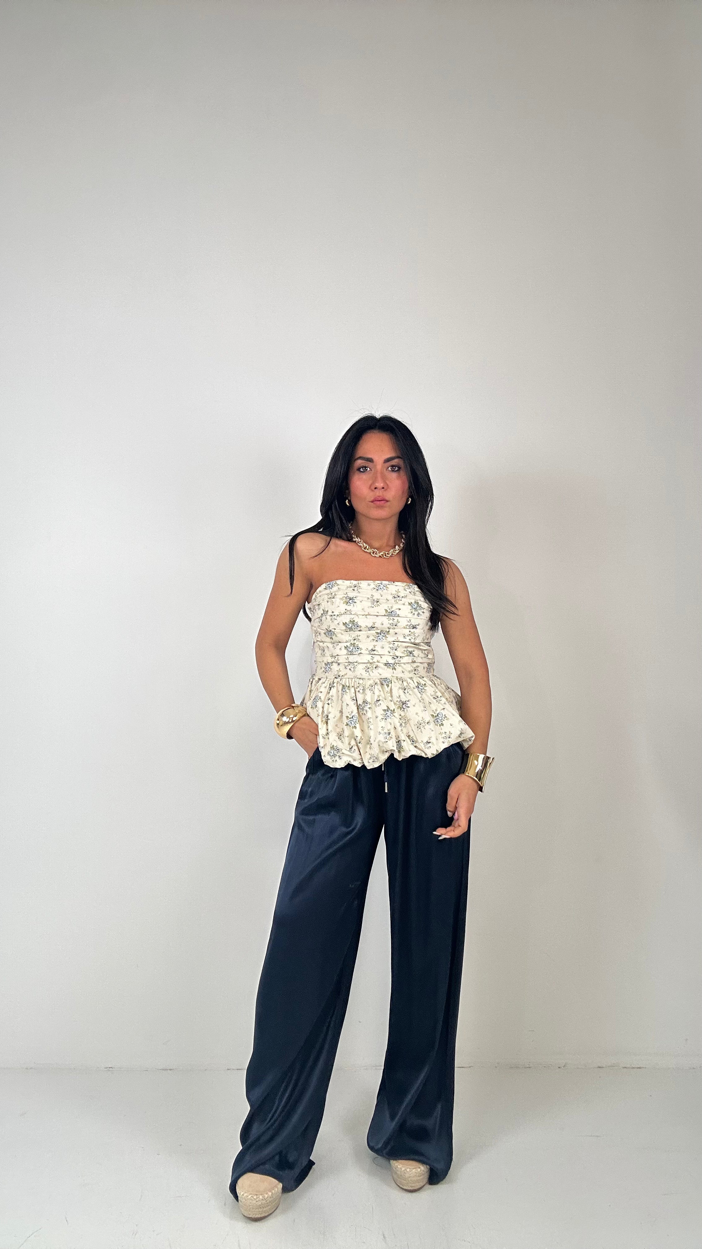 Pantalone SATIN - BLU