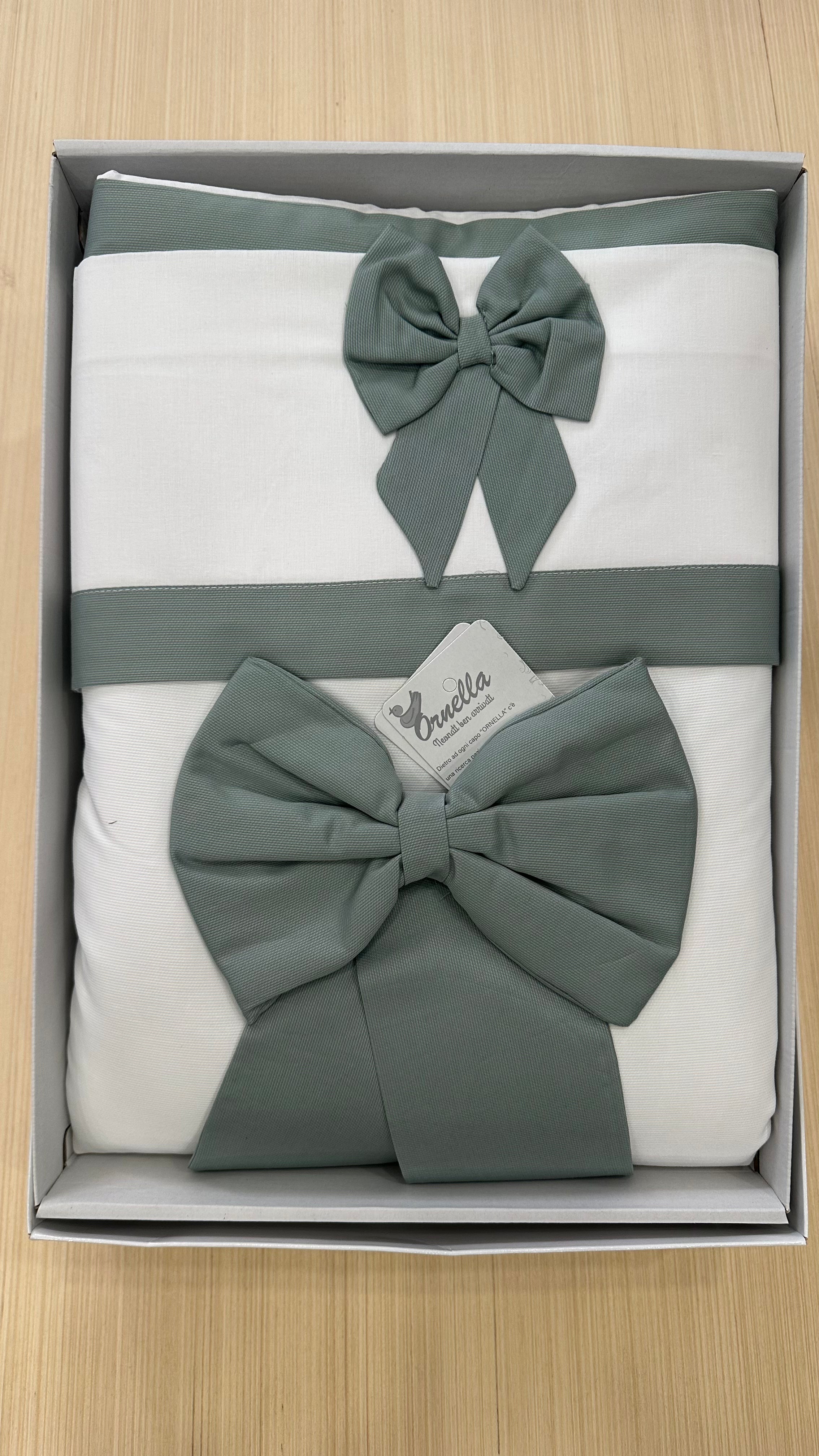 Set COMPLETO CARROZZINA FIOCCO - VERDE