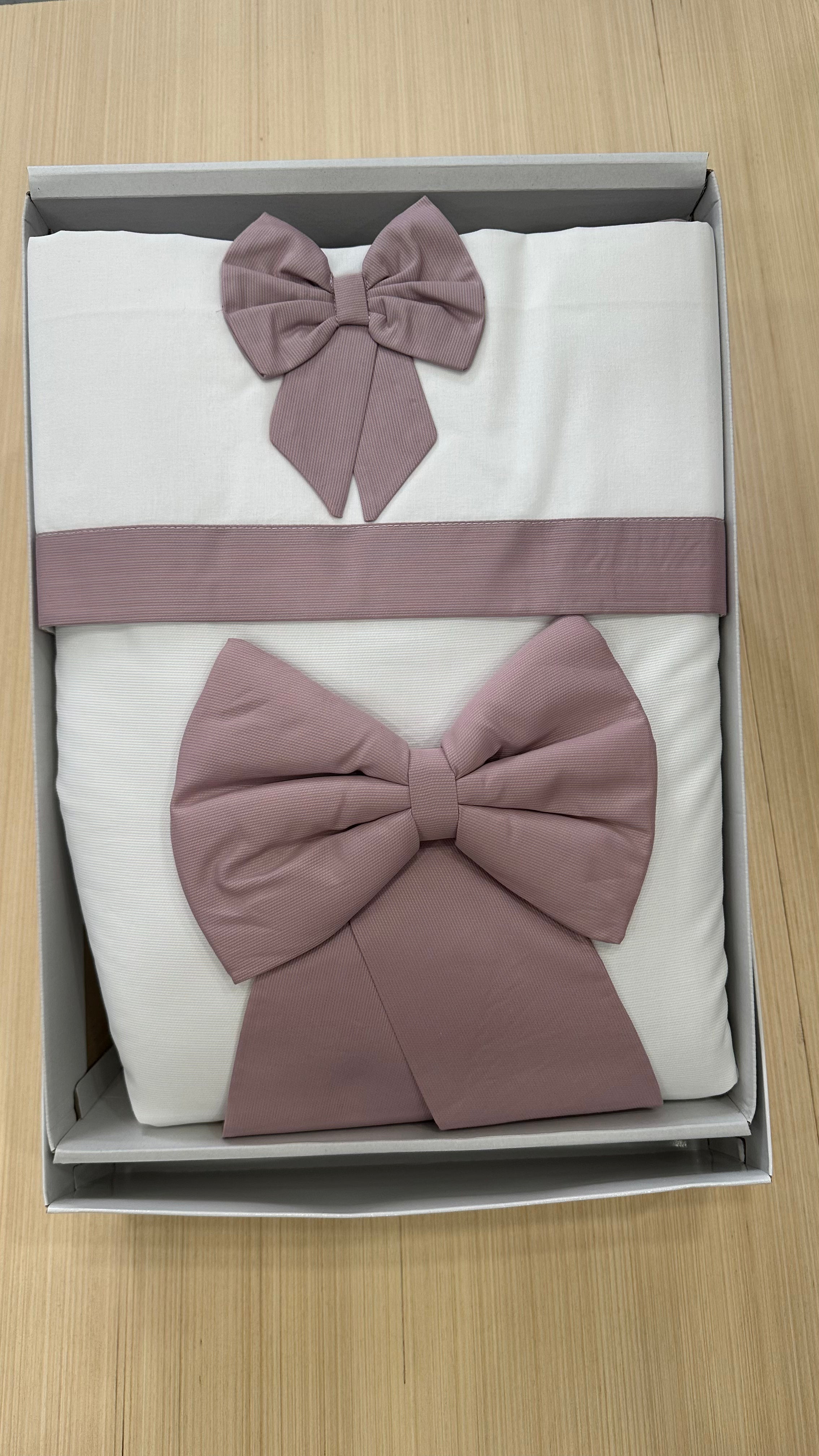 Set COMPLETO CARROZZINA FIOCCO - ROSA
