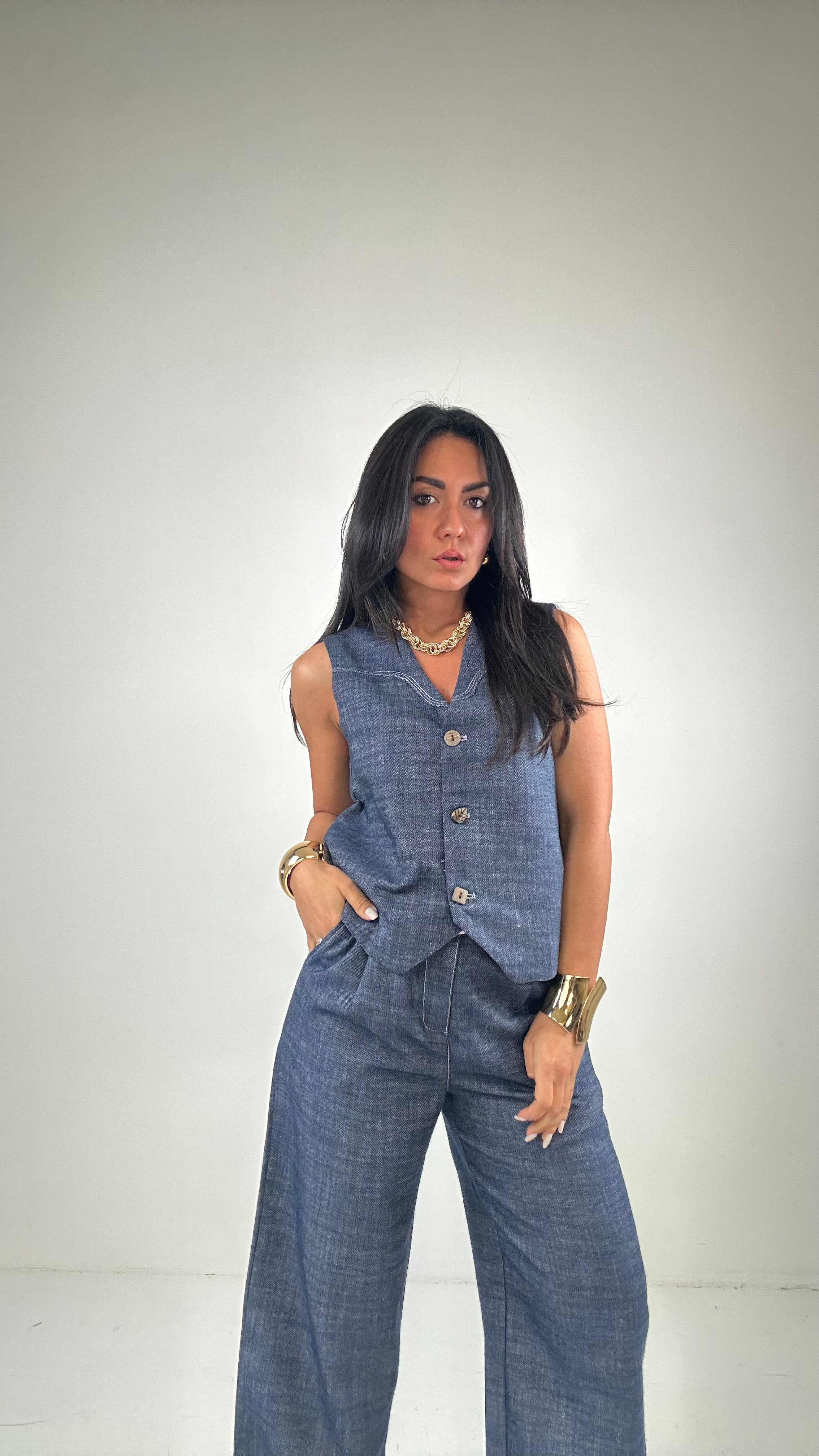 completo GILET DENIM - JEANS
