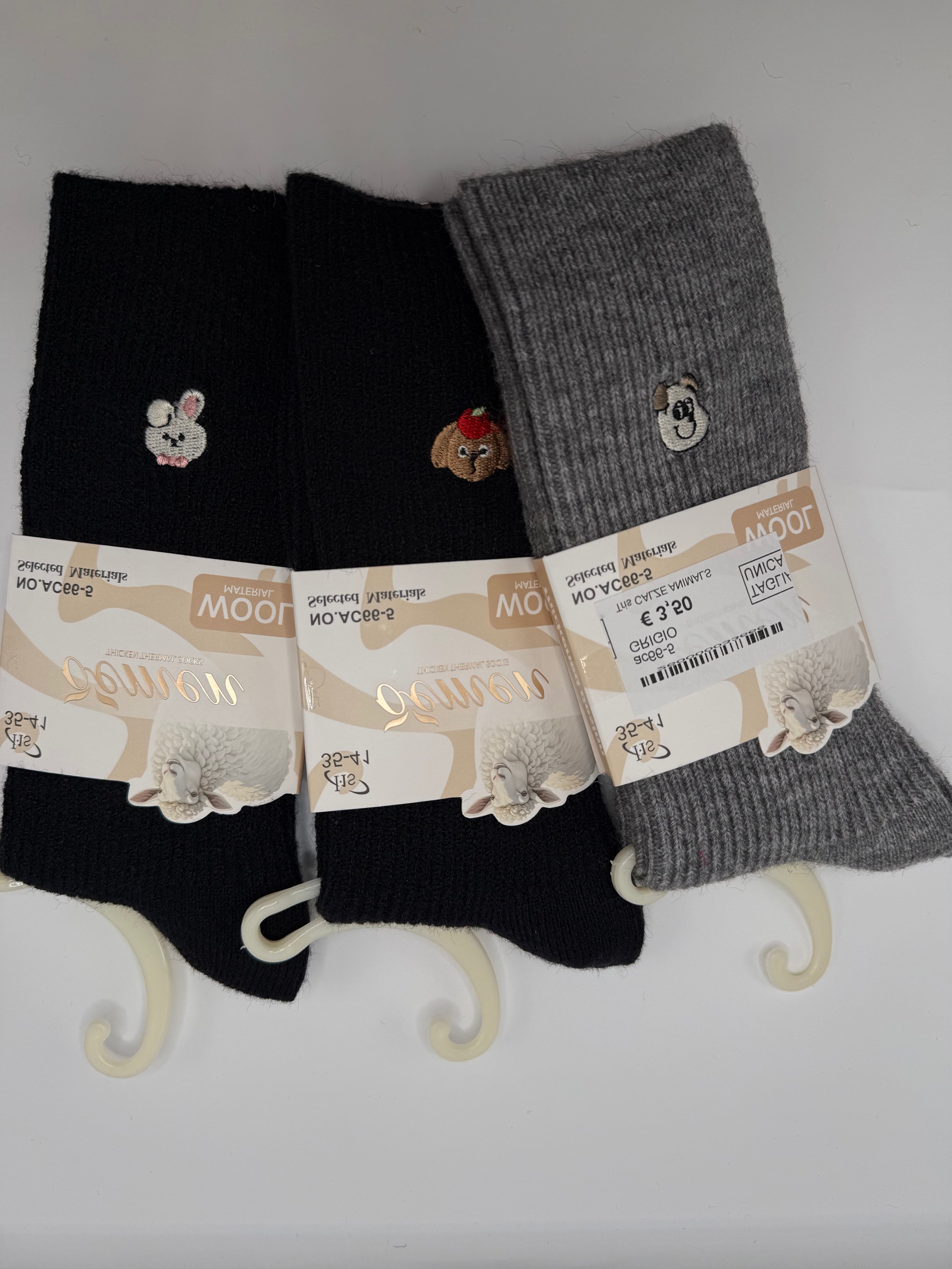 Tris CALZE ANIMALS - GRIGIO