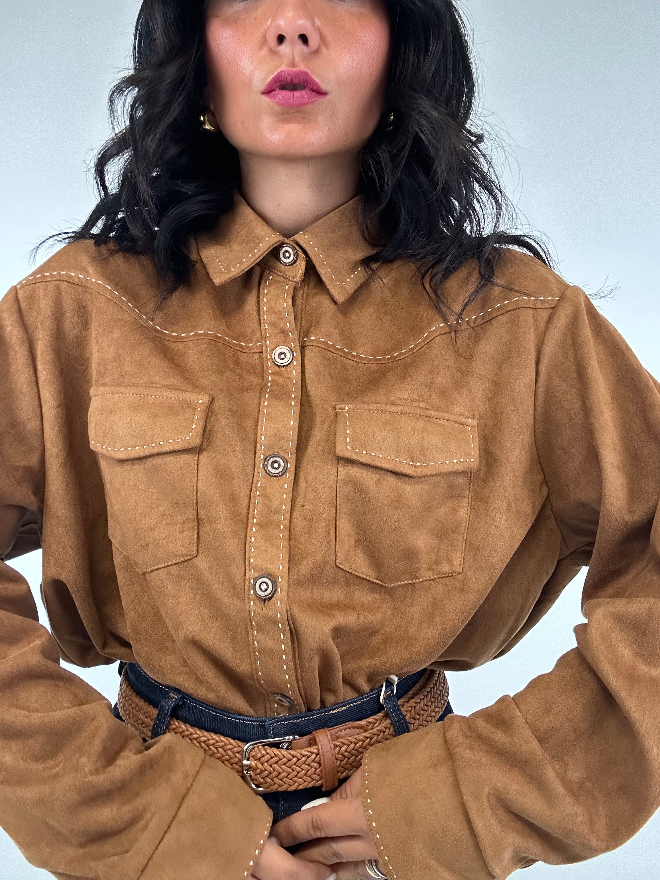 Camicia IN CAMOSCIO - CAMMELLO