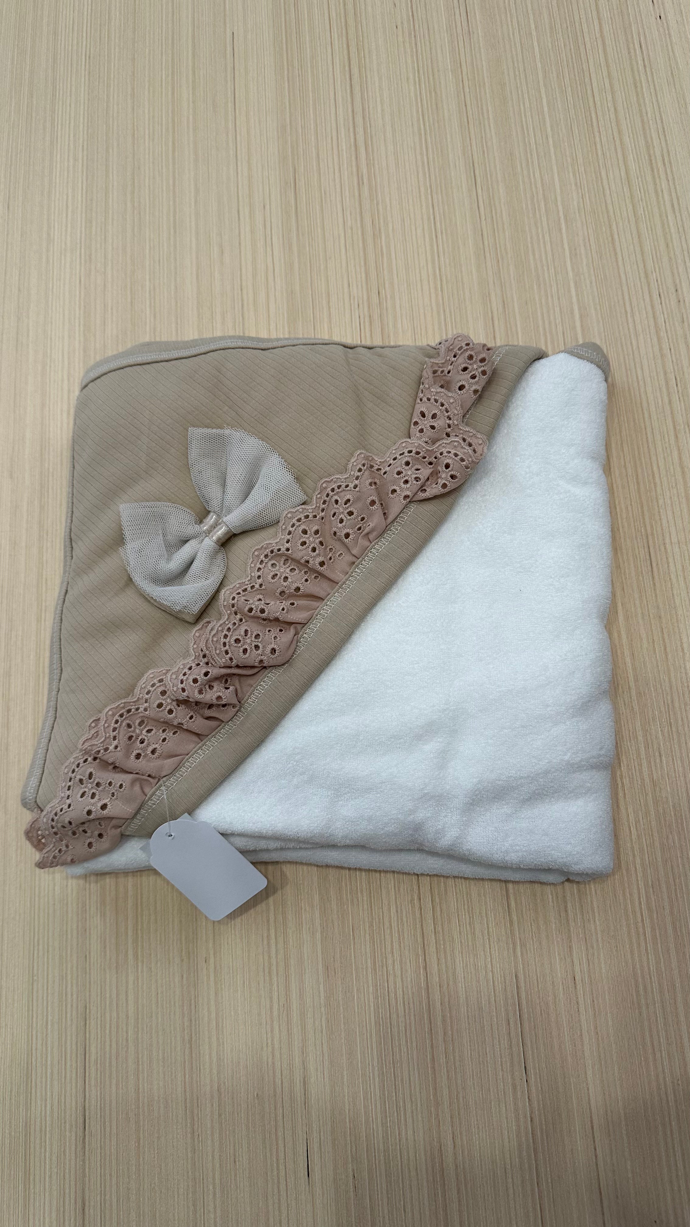 Accappatoio TRIANGOLO RICAMO - BEIGE