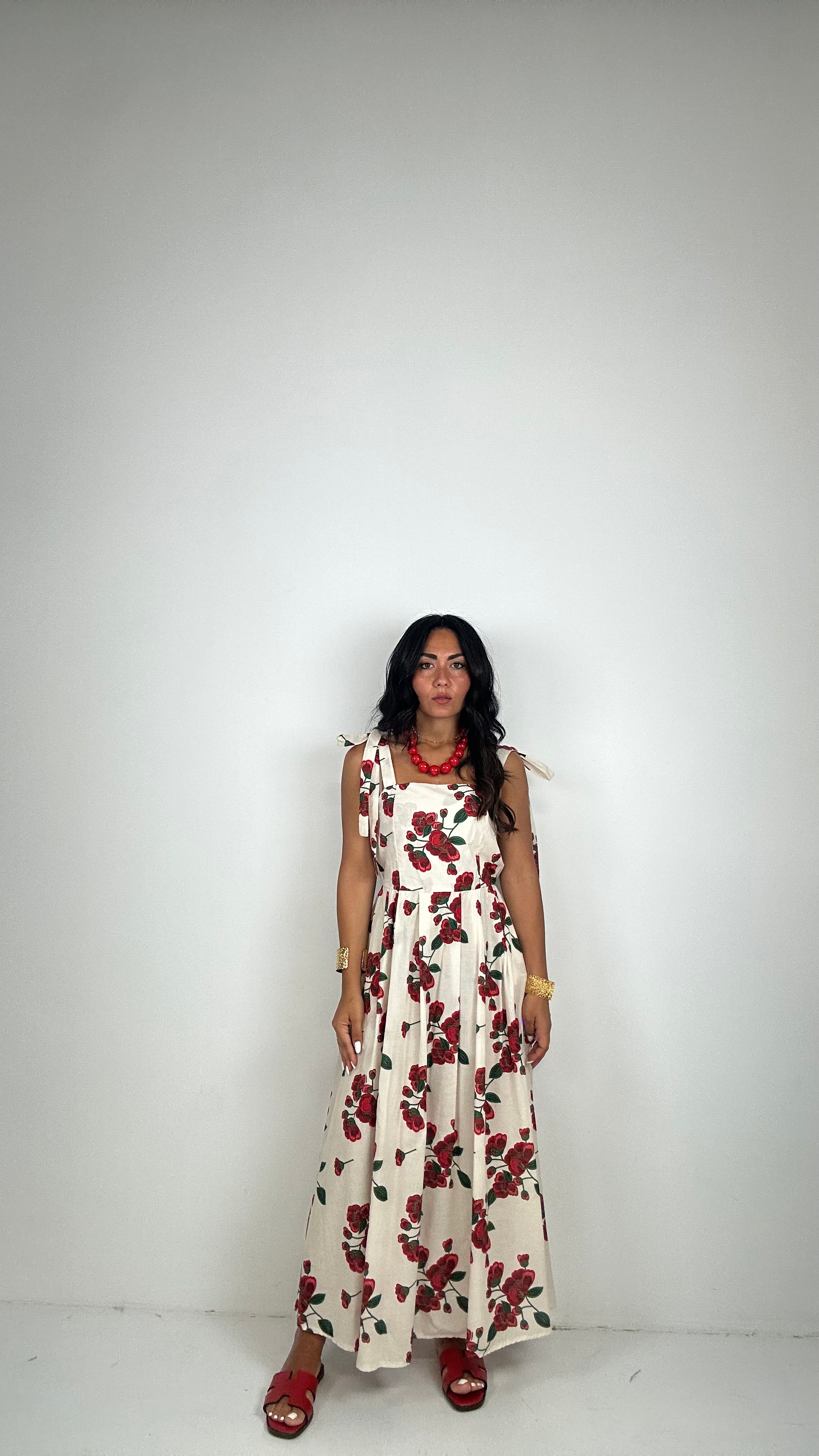Vestito MARY CON FIOCCHETTI - BIANCO