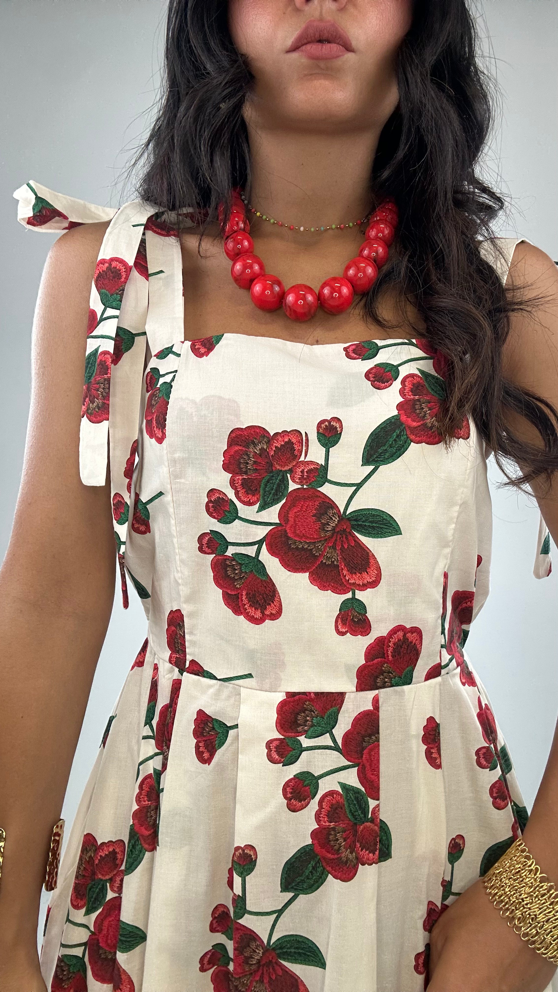 Vestito MARY CON FIOCCHETTI - BIANCO