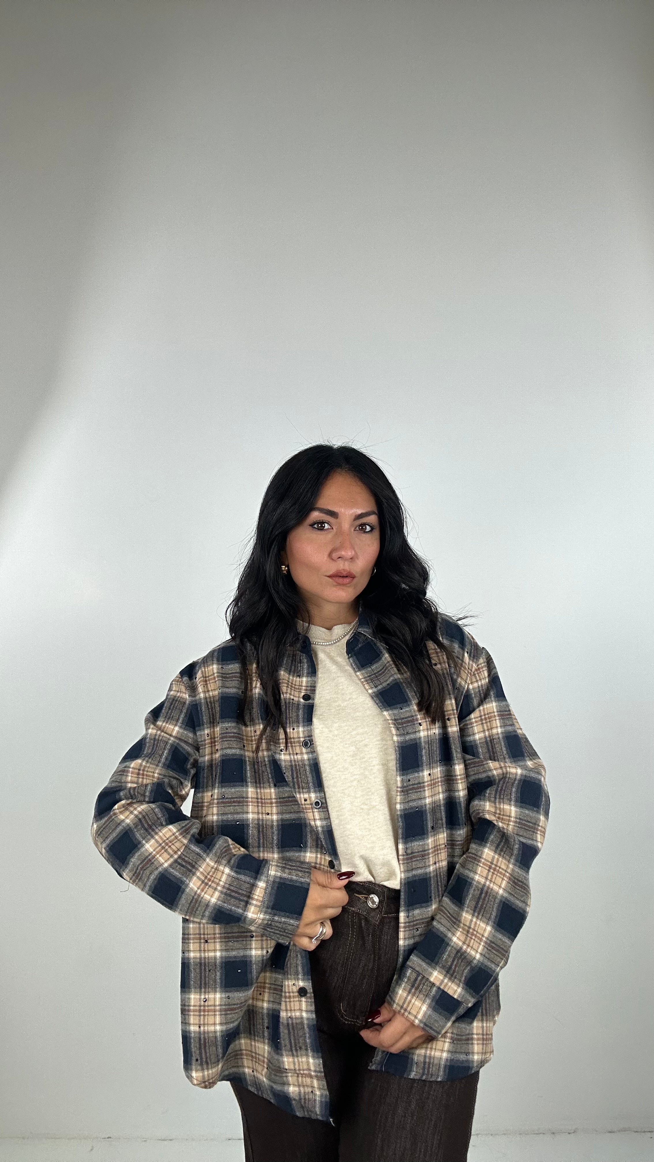 Camicia QUADRI E LUX - BLU