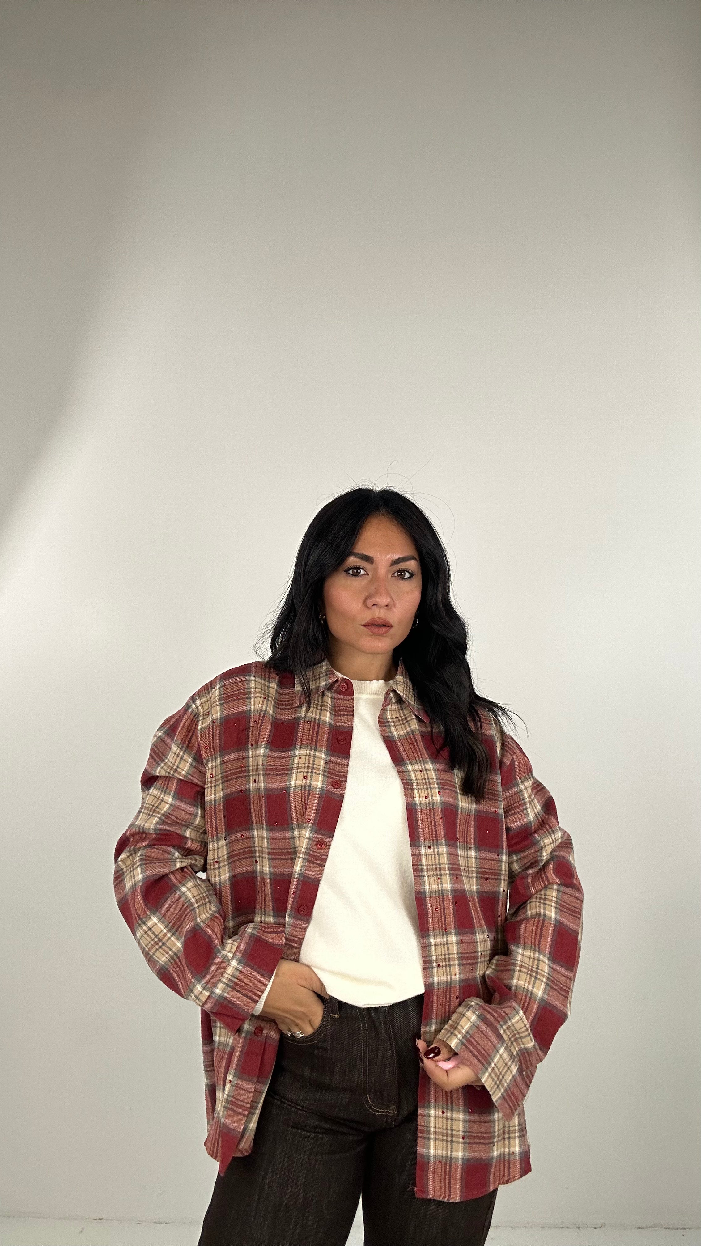 Camicia QUADRI E LUX - ROSSO