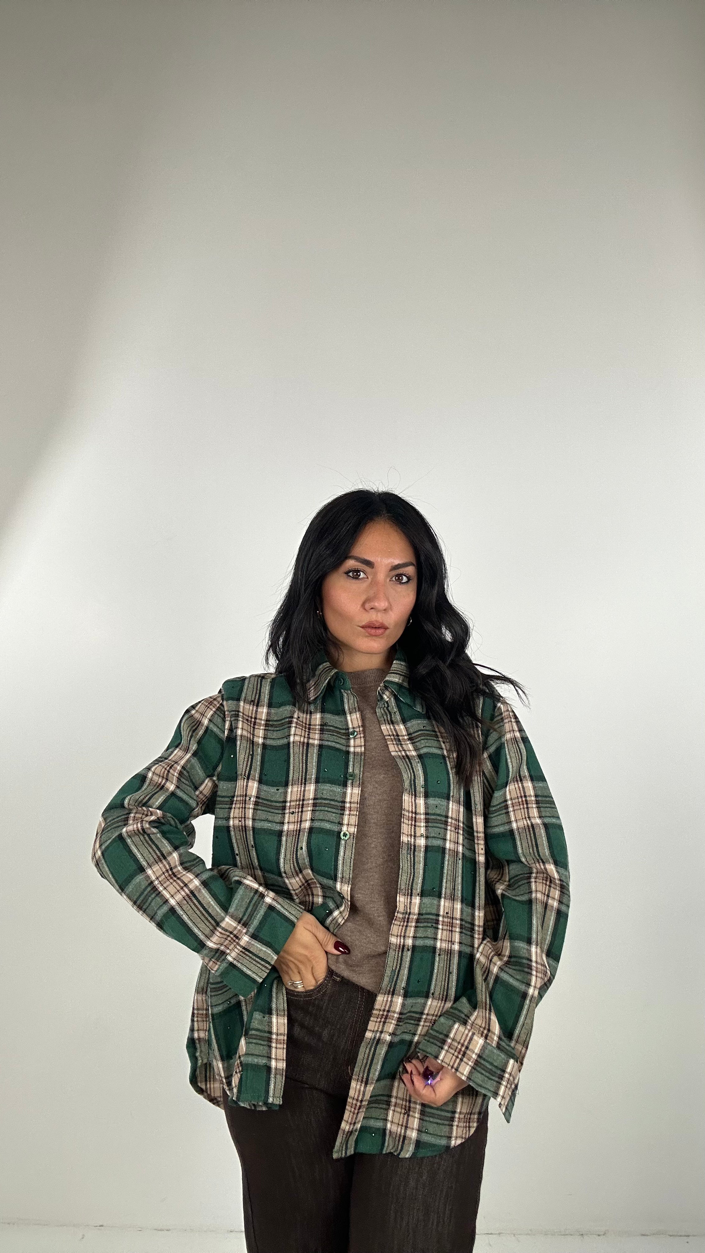Camicia QUADRI E LUX - VERDE