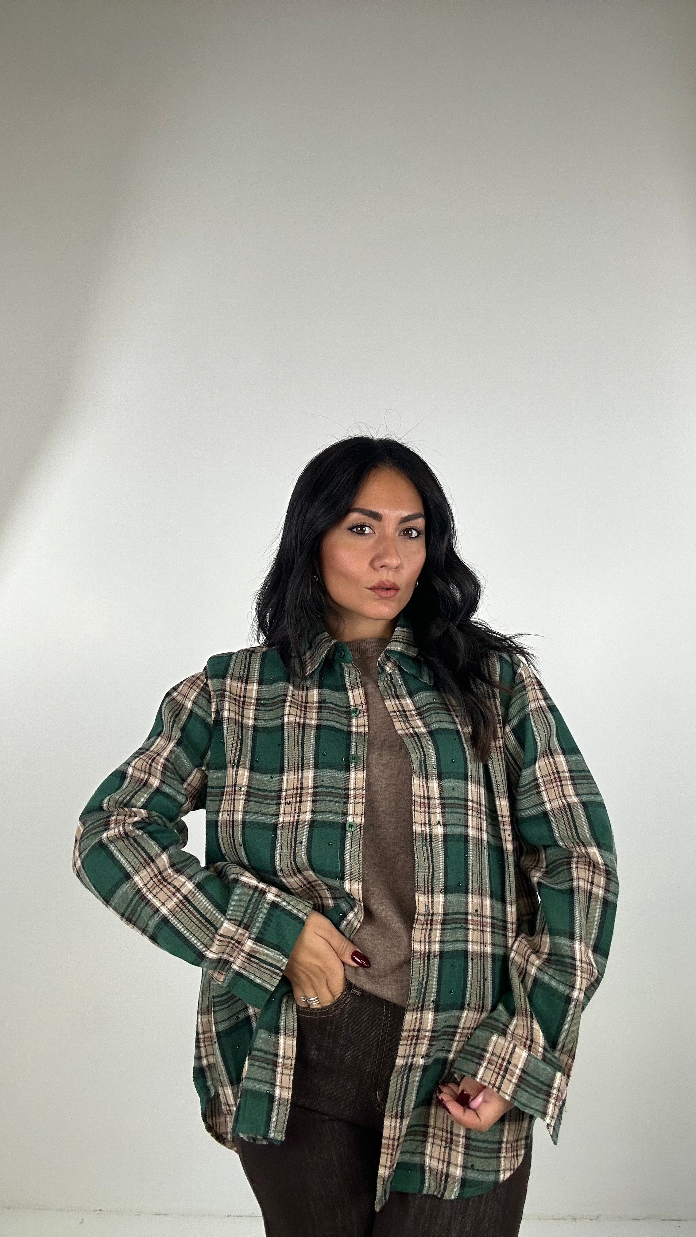 Camicia QUADRI E LUX - VERDE