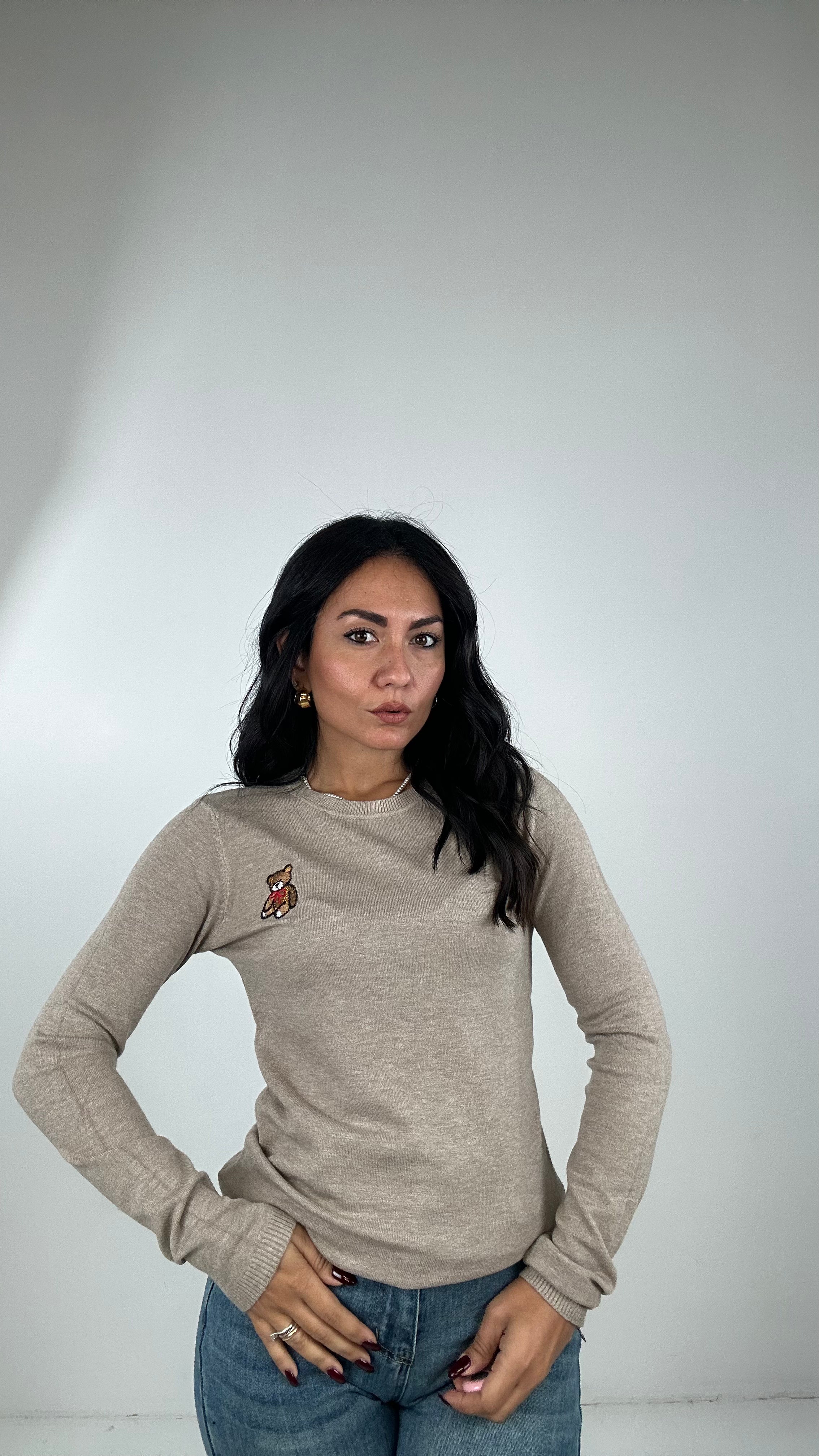 Pull ORSETTO SEDUTO - KHAKI
