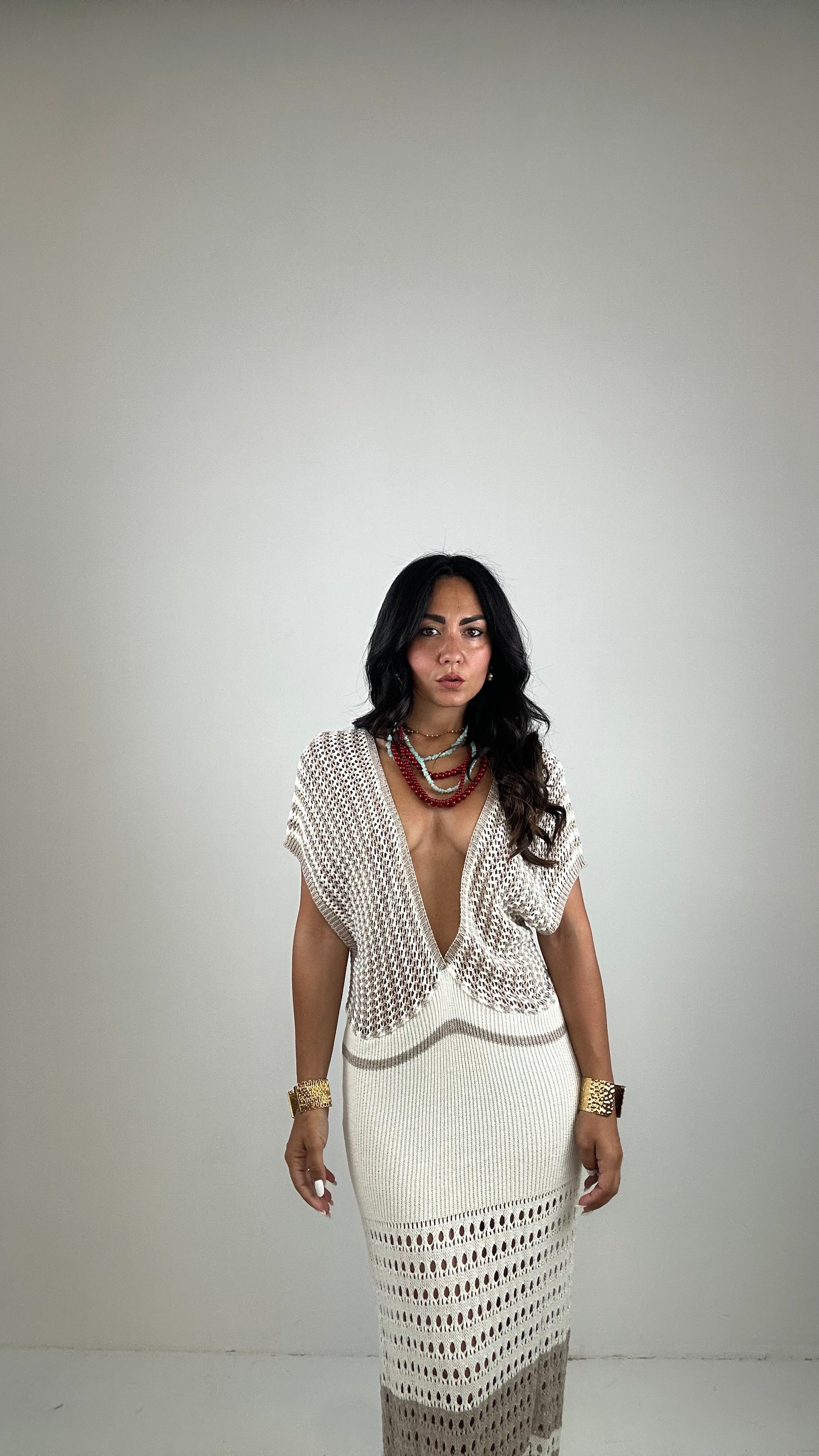 Vestito "TRASPARE" - BEIGE