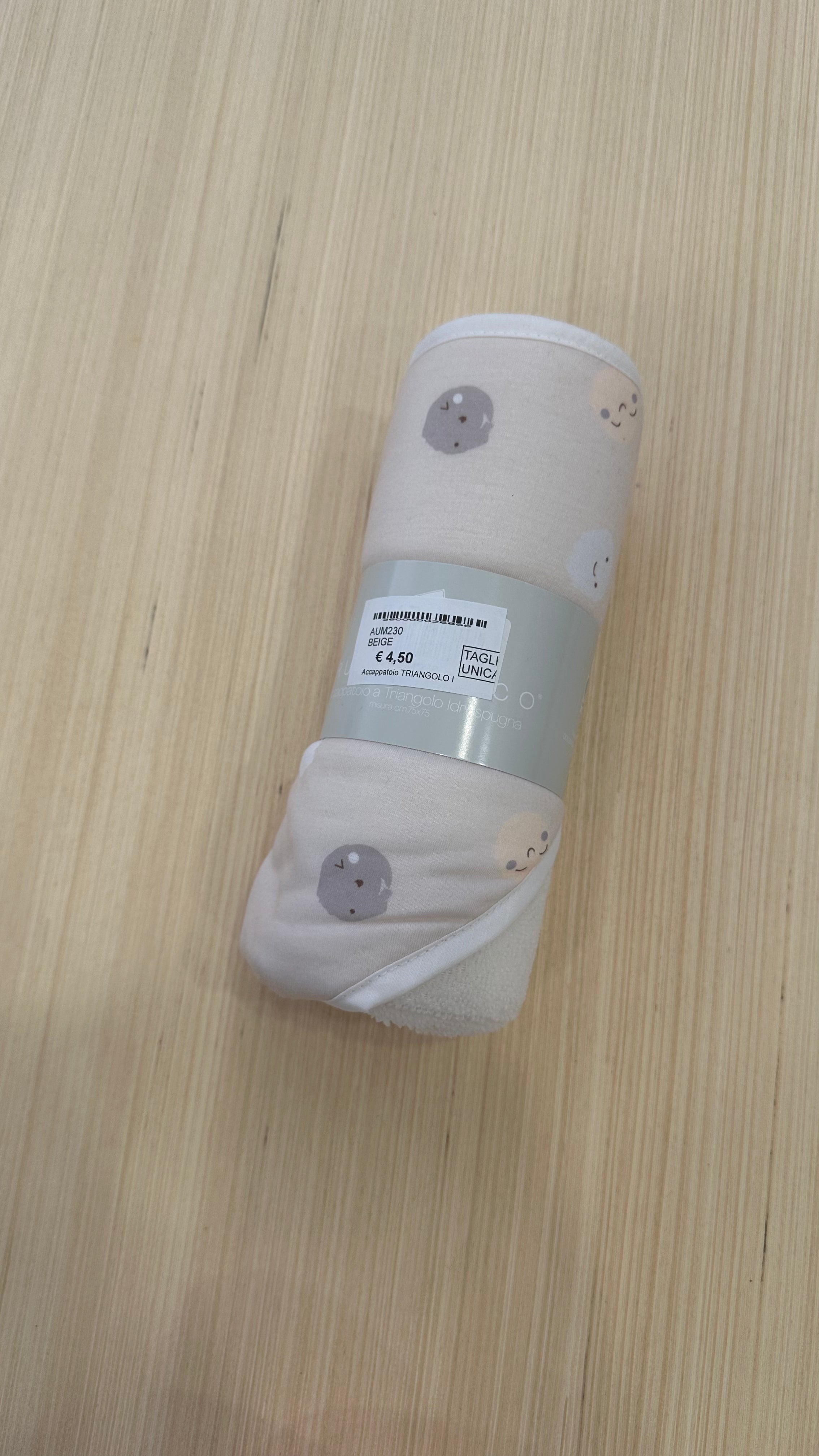 Accappatoio TRIANGOLO IDROSPUGNA CM 75x75 - BEIGE