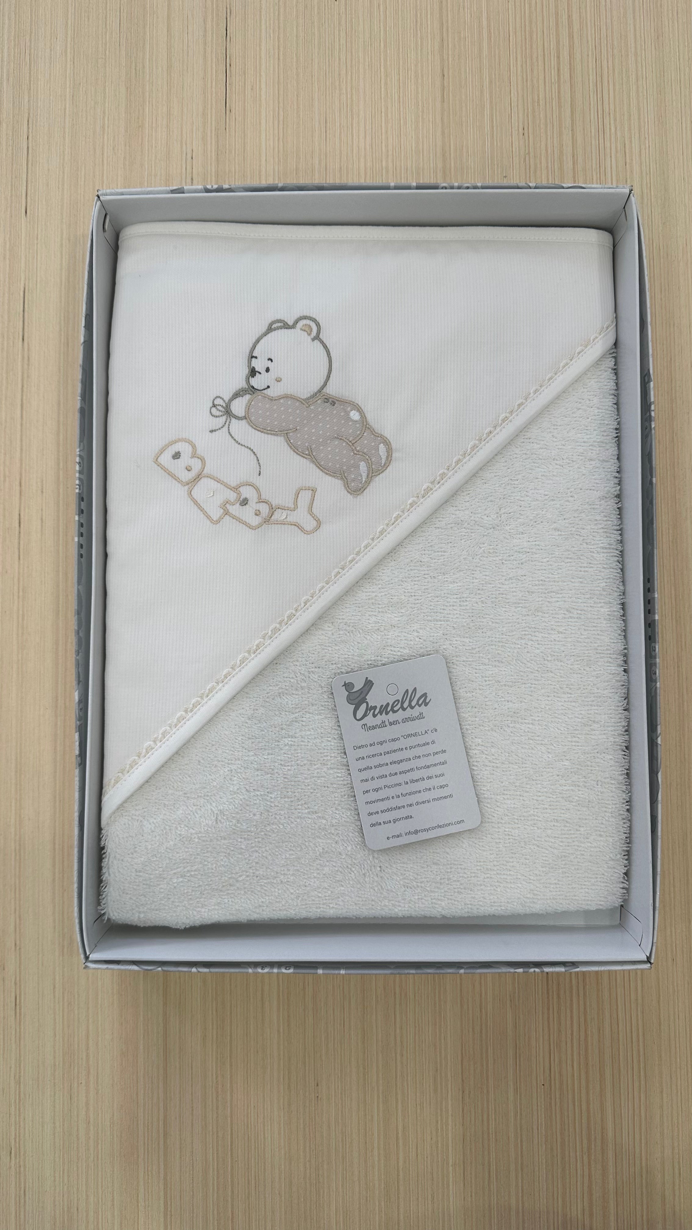 Accappatoio TRIANGOLO BABY - PANNA