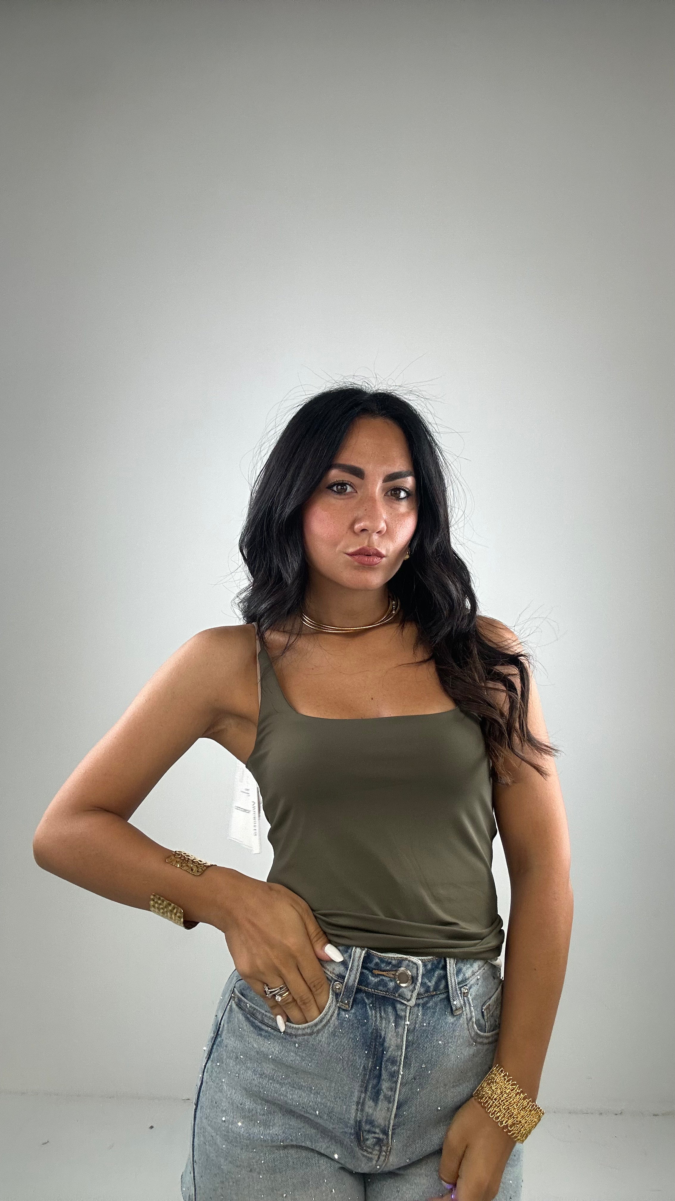 Canotta SUSANNA - VERDE MILITARE