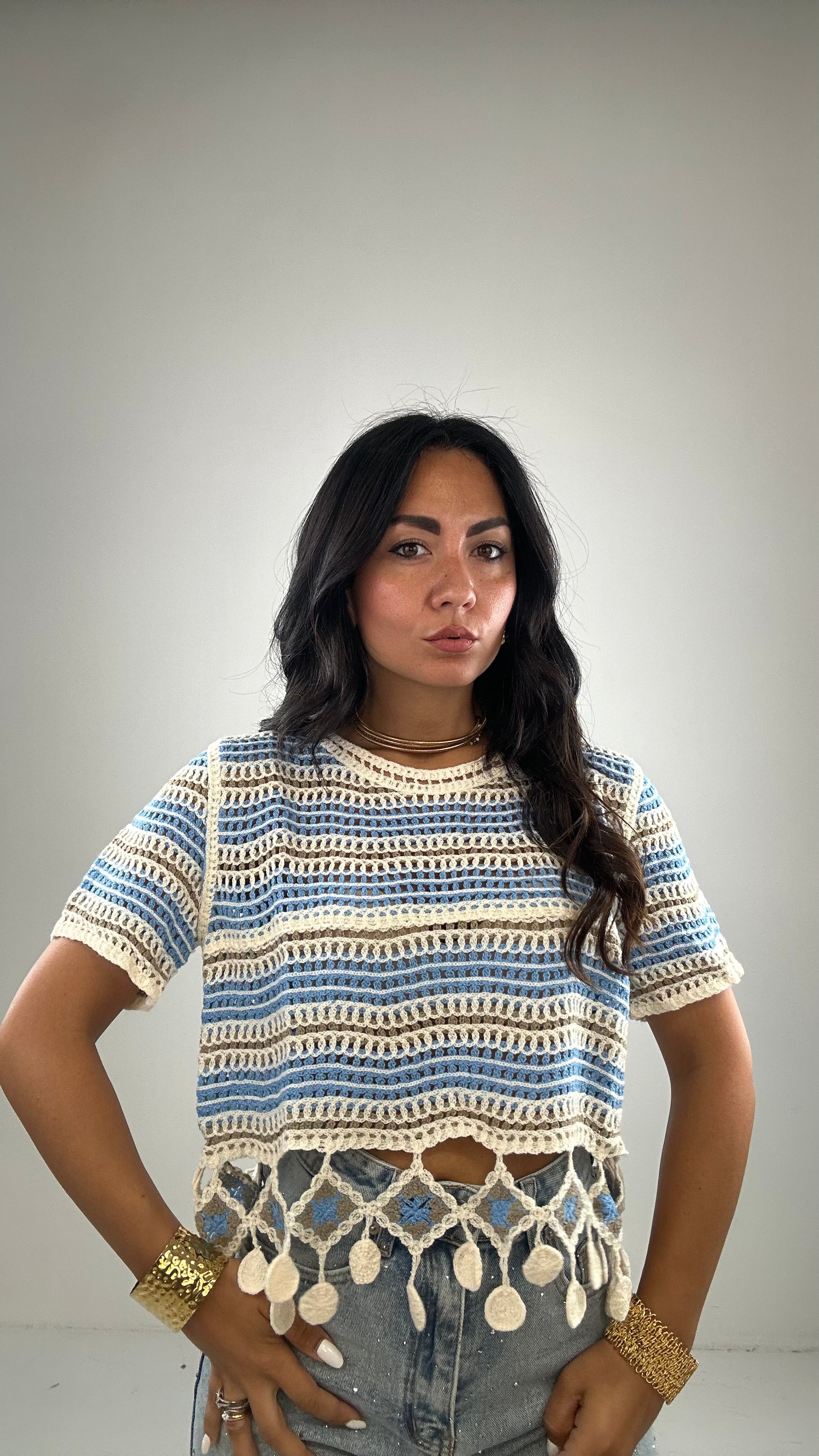 Maglia ZAIRA - CELESTE