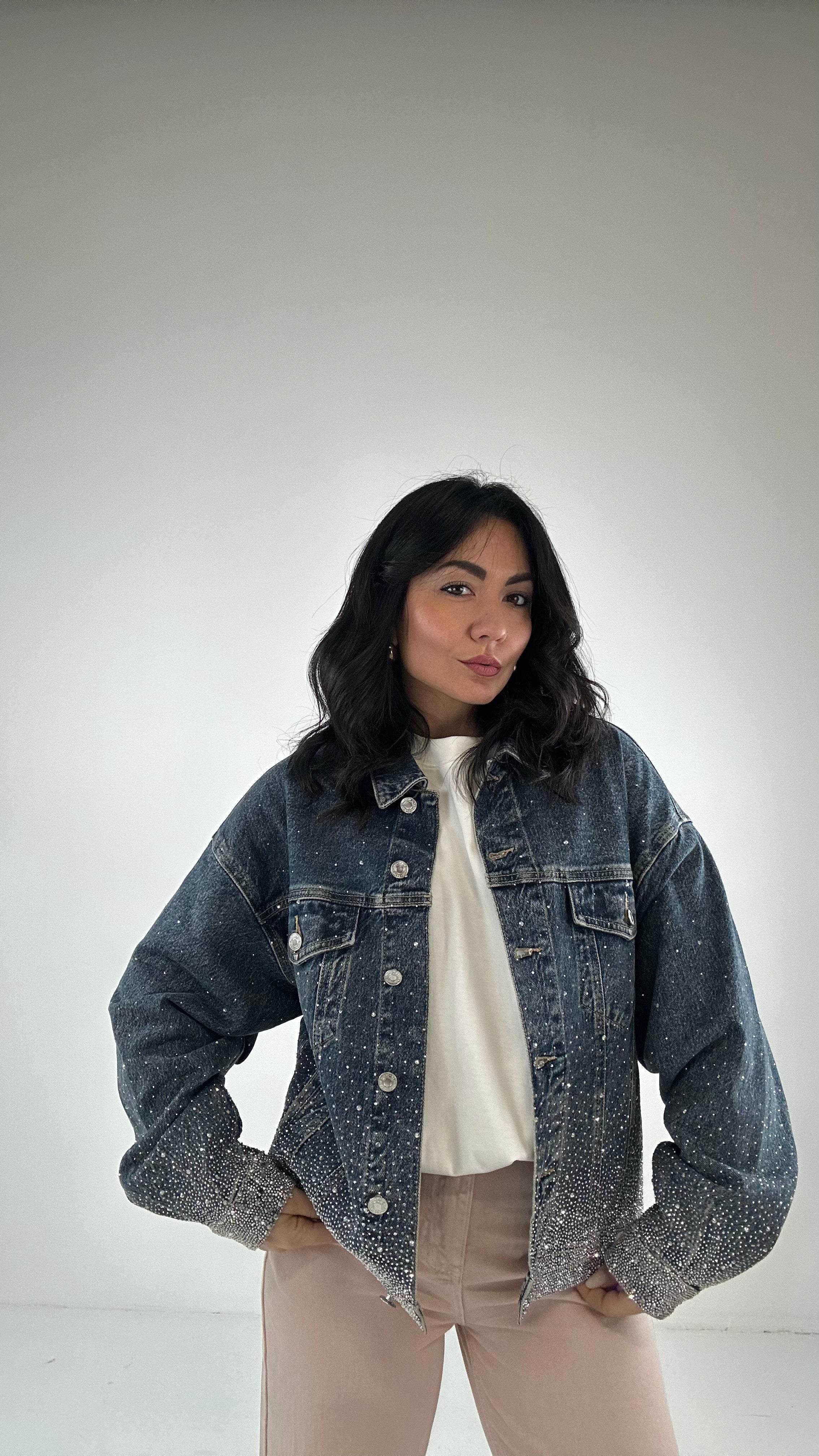 Giubbino STRASS DENIM - JEANS