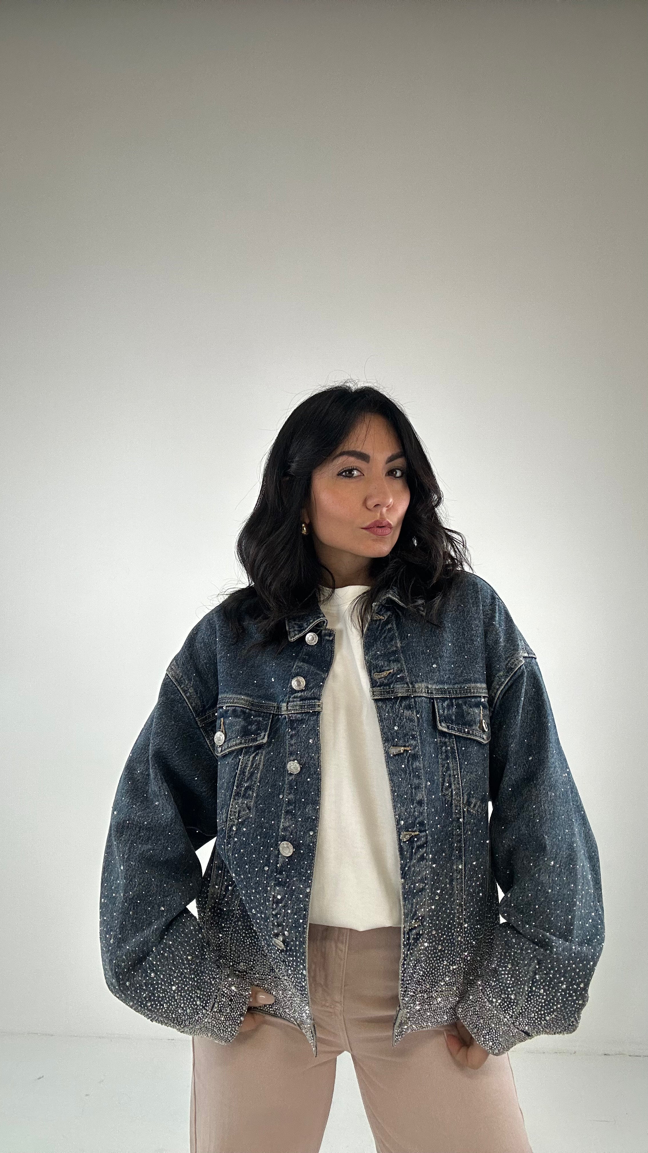 Giubbino STRASS DENIM - JEANS