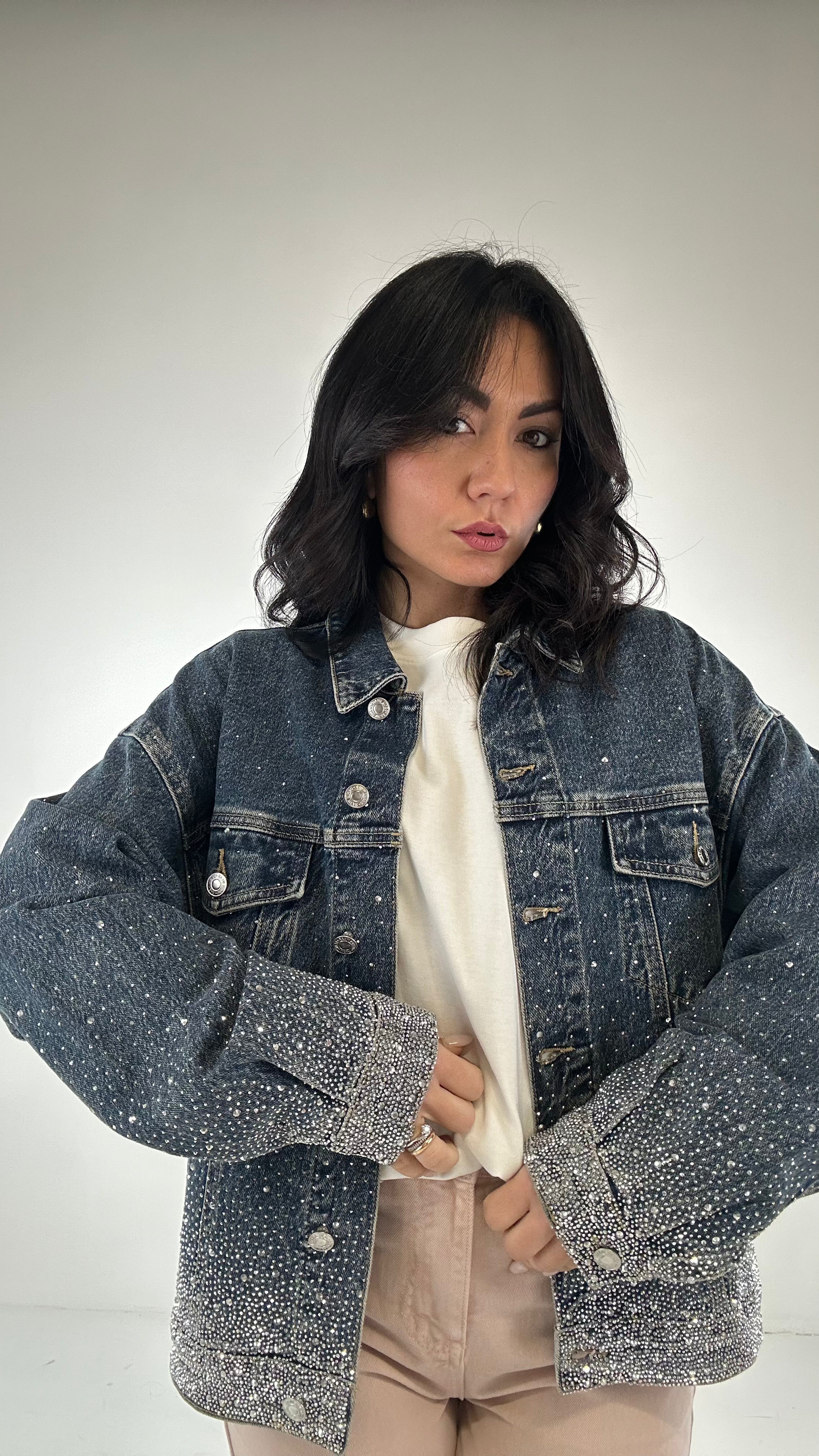 Giubbino STRASS DENIM - JEANS